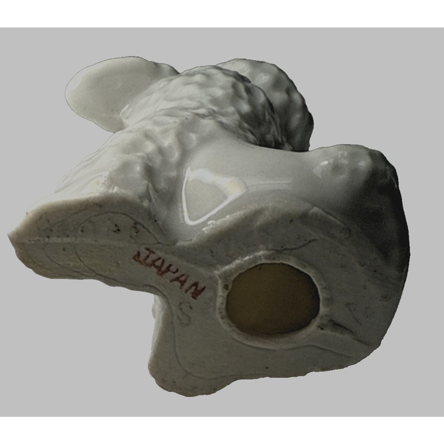 Vintage Anthropomorphic Poodle Dog Puppy Figurine Pink Bow Porcelain