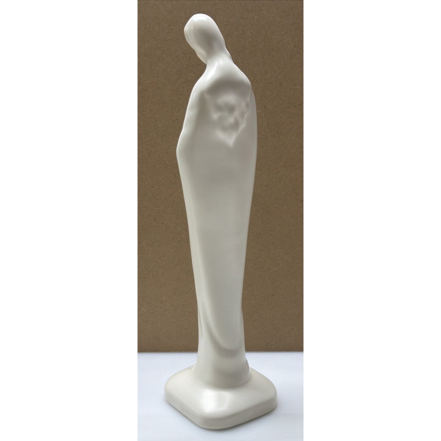 Vtg Haeger Pottery Praying Virgin Mary Madonna Statue White Matte Ceramic #303