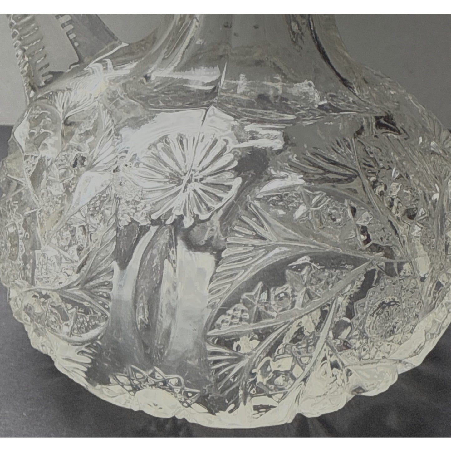 EAPG McKee Glass Daisy Aztec Spinner Cruet Stopper As Is