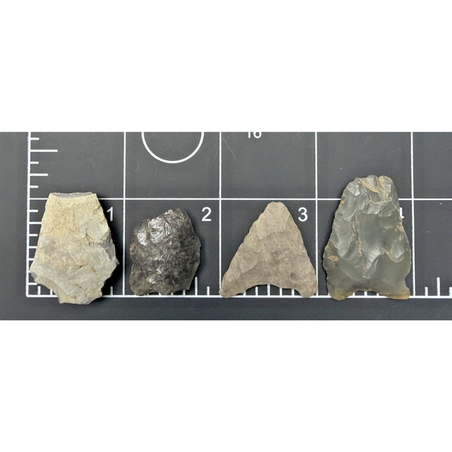 Old Lot of 18 Native American Artifact Carved Stone Fragment Arrowhead Preform