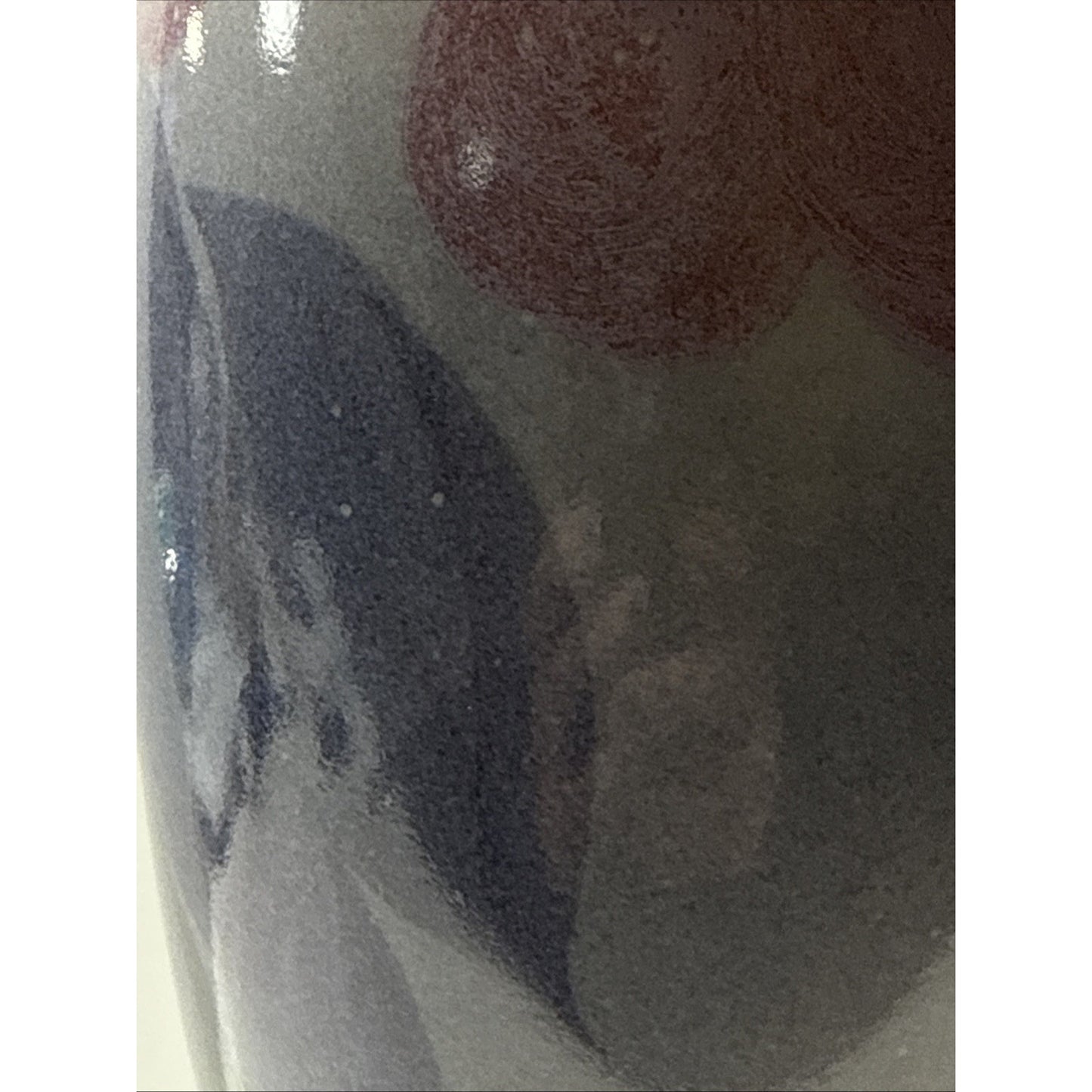 Vintage Leila Lei La Studio Art Pottery Nouveau Style Hand Painted Vase Floral