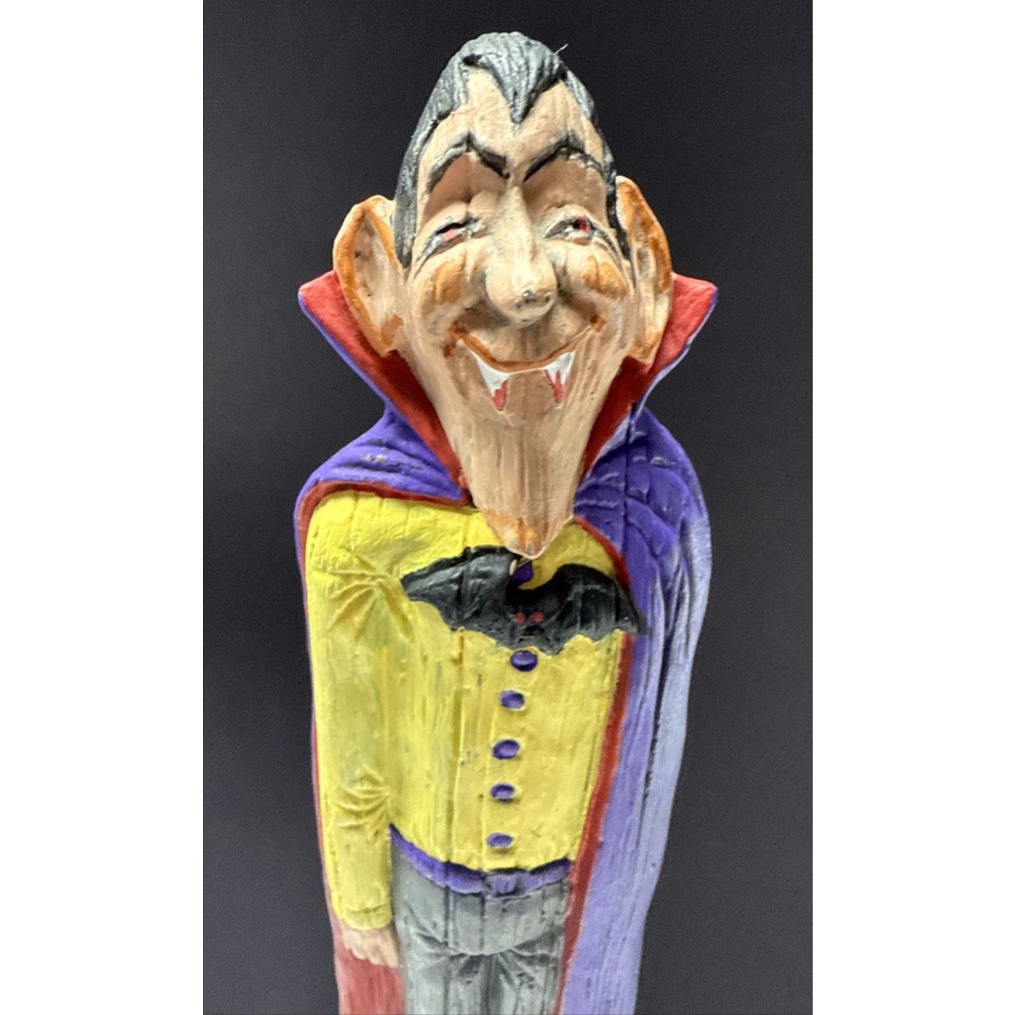 Vintage Nowells Inc Ceramic Mold Halloween Dracula Figurine Hand Painted As Is
