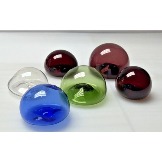 Vintage Lot of 6 Hand Blown Glass Bubble Floats Candle Multicolor