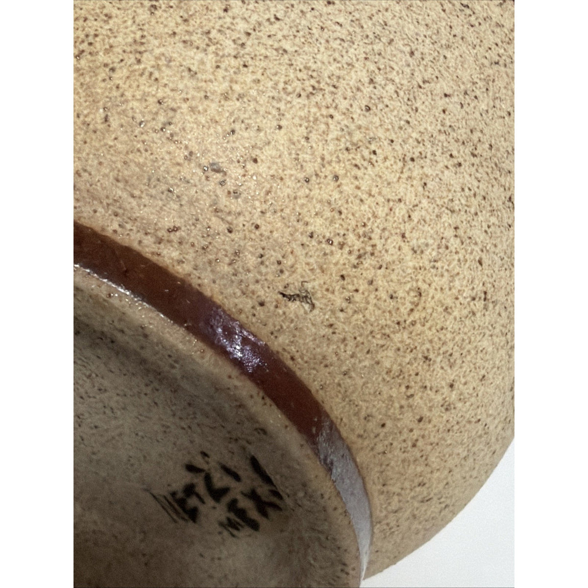Vintage Tonala Folk Art Netzi Mexican Pottery Sandstone Vase Bird Flower Signed