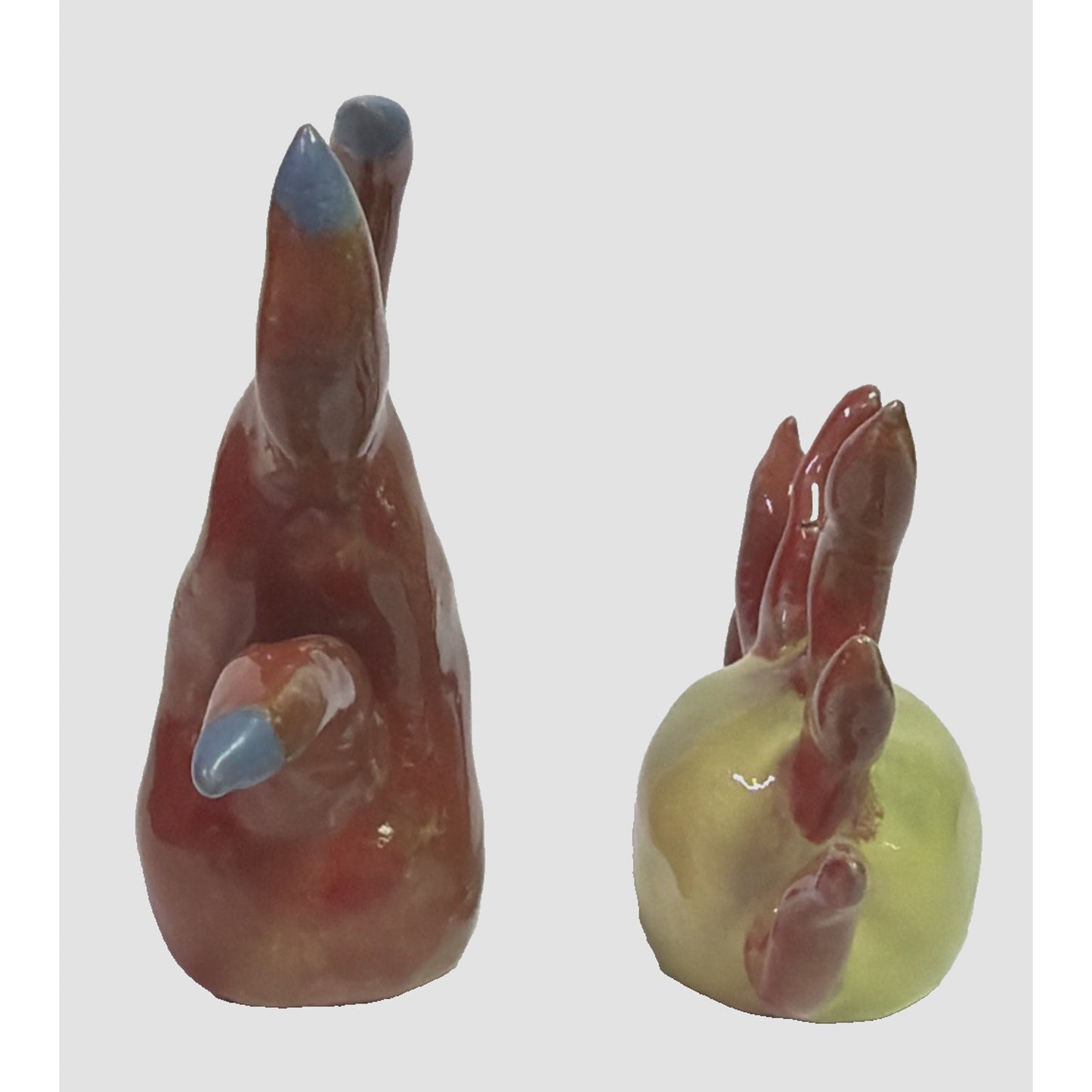 Lot of 2 Anemone Sea Creature Reef Coral Sculptures Organic Ring Jewelry Holders