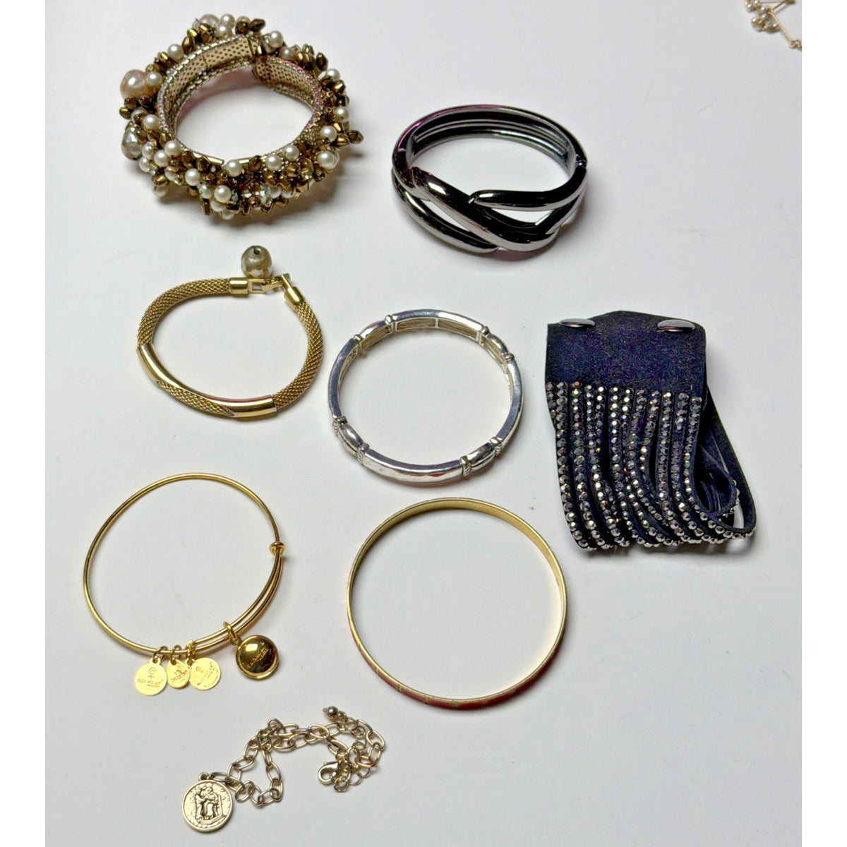 Vintage Modern Junk Jewelry Lot Craft Avon Lia Sophia Damage Wearable As-Is 2#