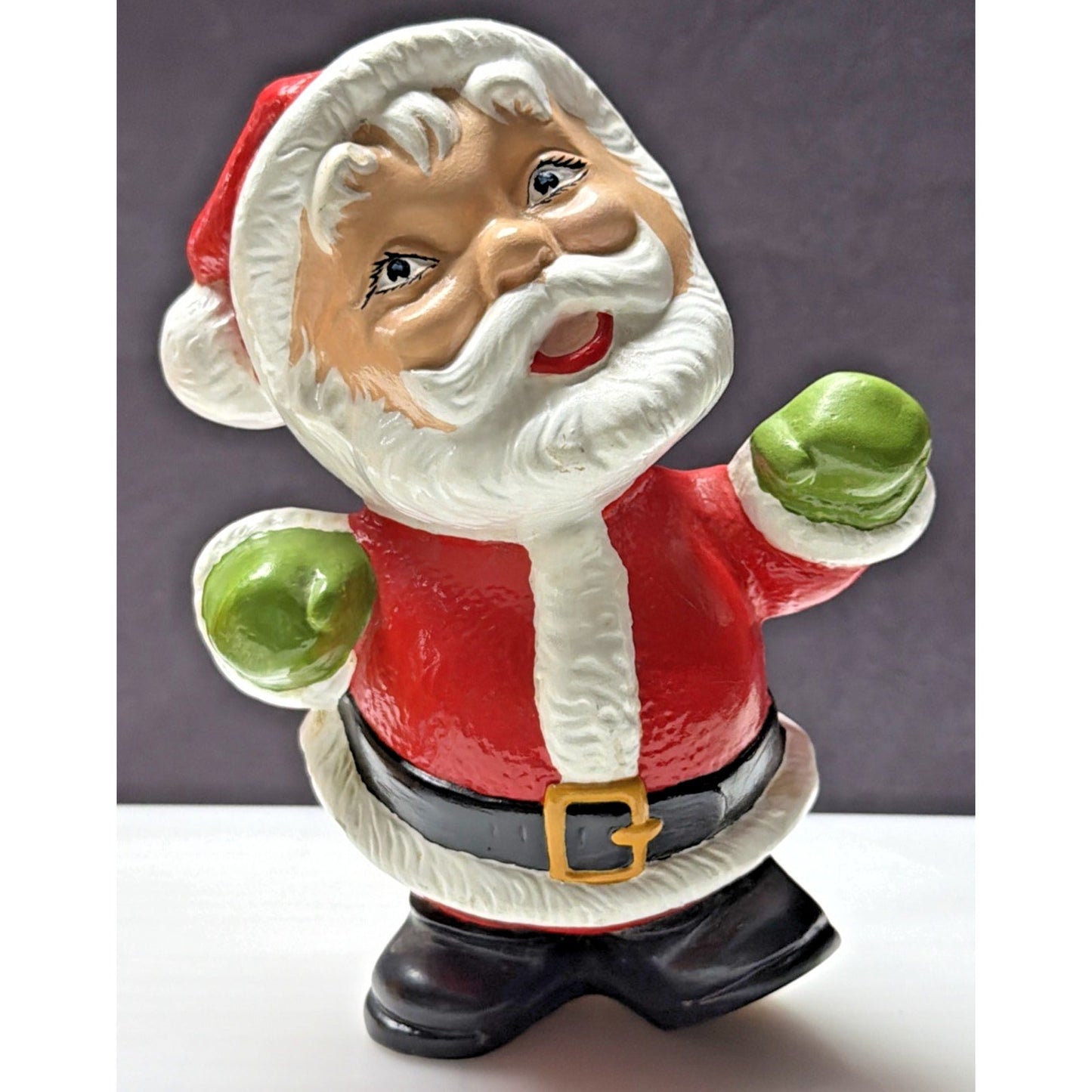 Vintage Gare Barbara Baldwin Ceramic Santa Claus Figurine Hand Painted