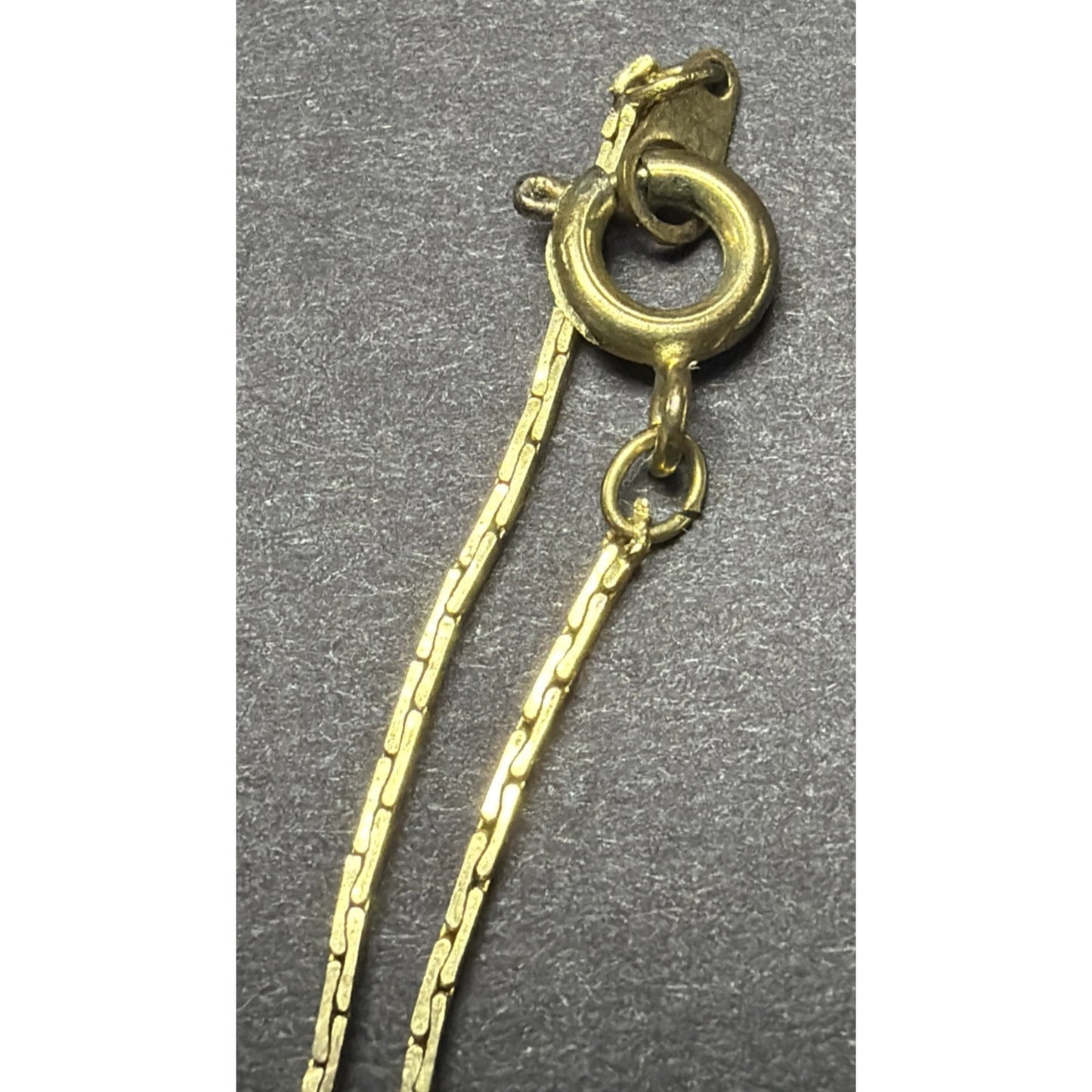 Vintage Gold Tone Rhinestone Pave Heart Slide Pendant Necklace Panther Cat As Is