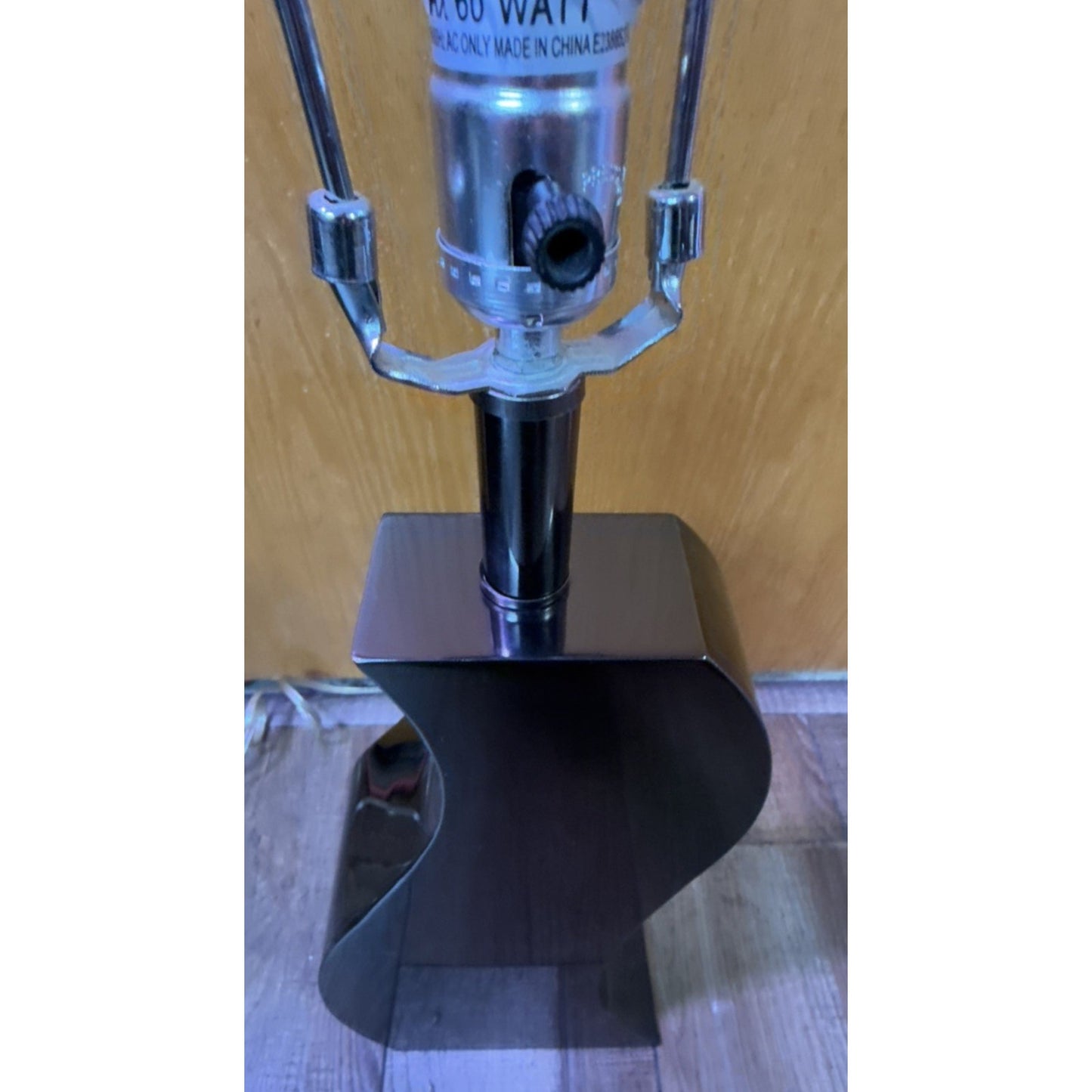 Modernist Chrome Lamp S Shape Wave Mirrored Lamp Large As Is