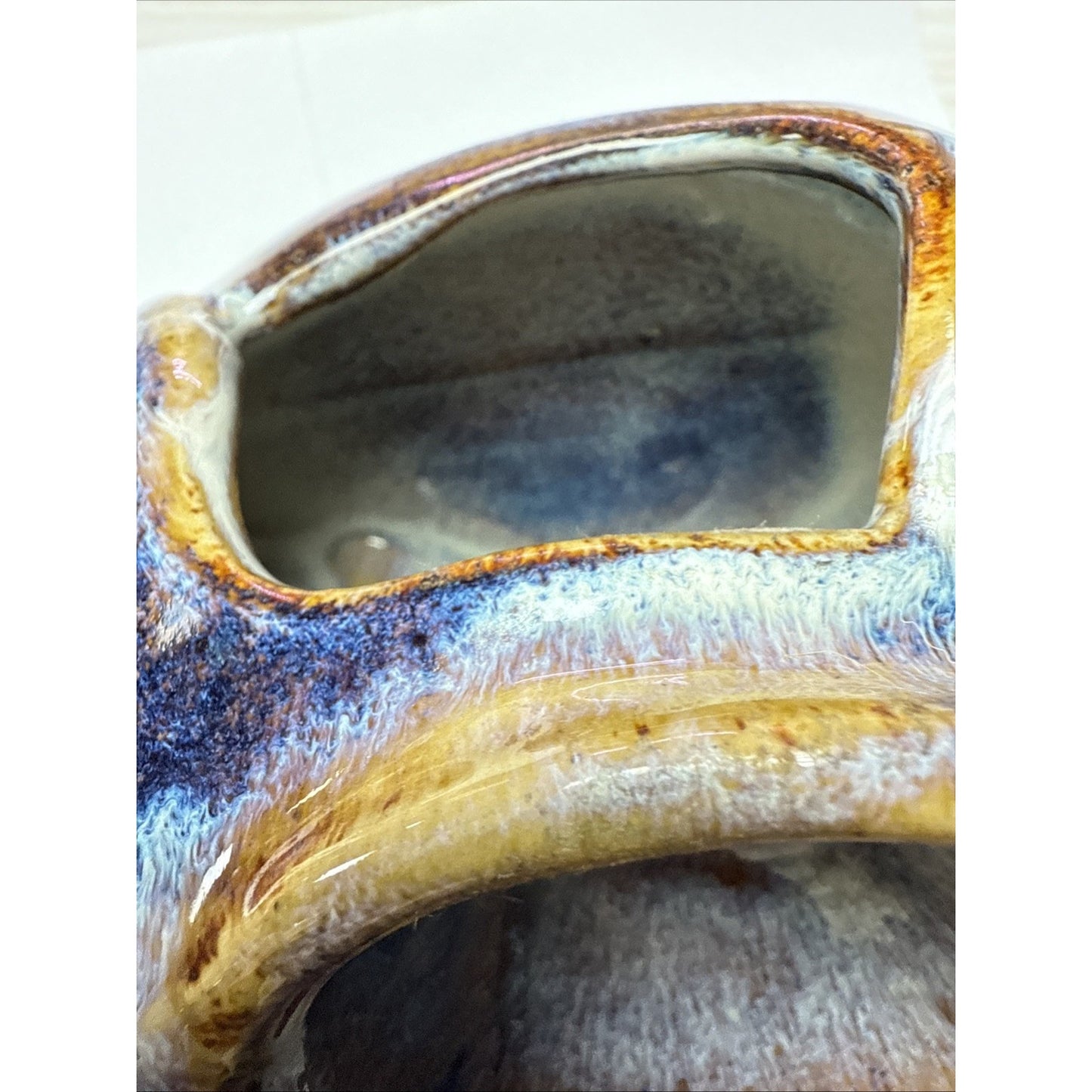 North Eagle Pottery Wall Glazed Folk Art Cat Vase Candle Holder Wax Warmer