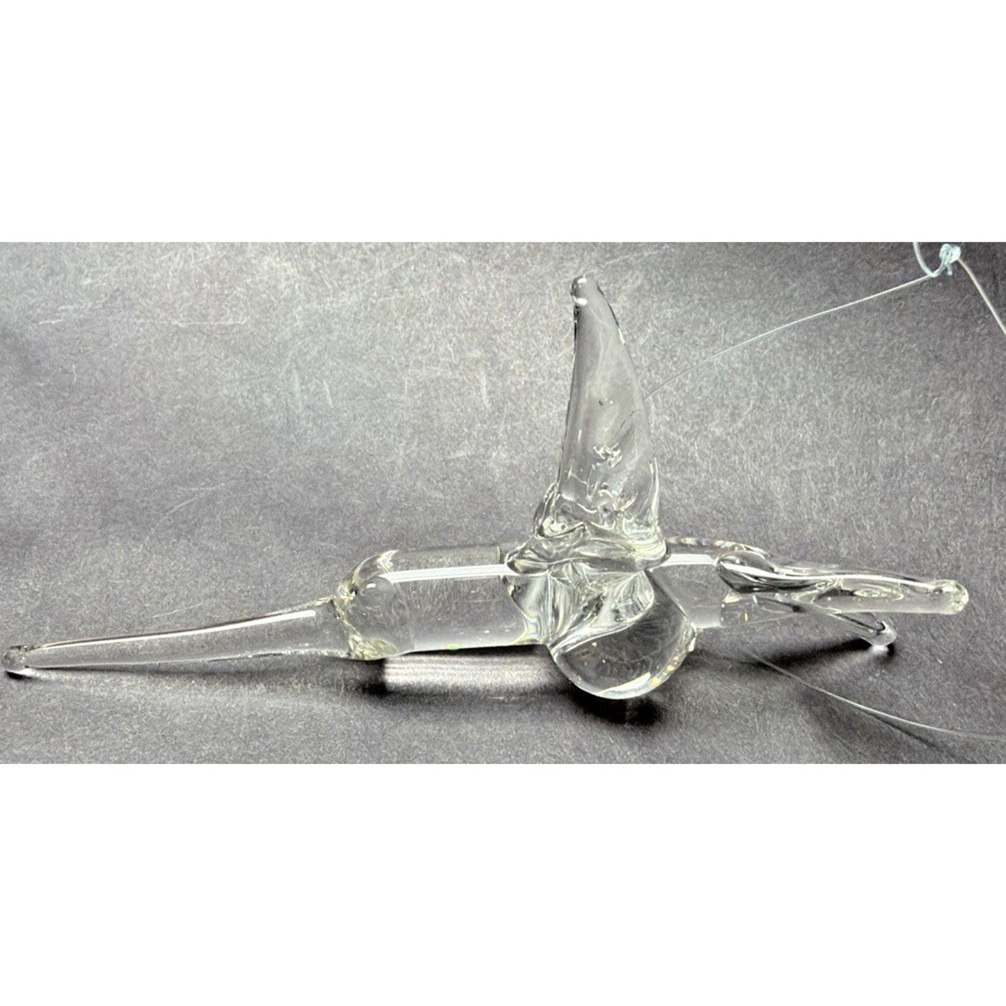 Vintage Lot of 2 Hand Blown Glass Hummingbird Ornaments Suncatcher Figurines