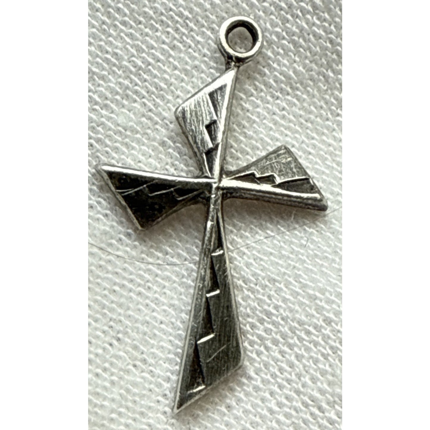 Vintage Southwest Sterling Silver Cross Pendant Delicate