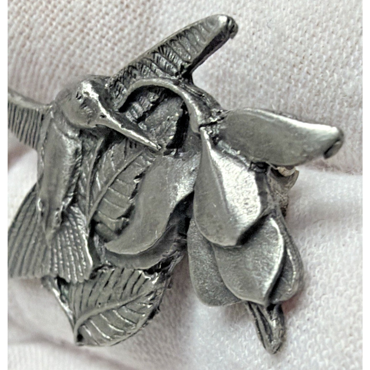 Vintage Birds and Blooms Pewter Pin Hummingbird Brooch 1995 1996 Premier Edition