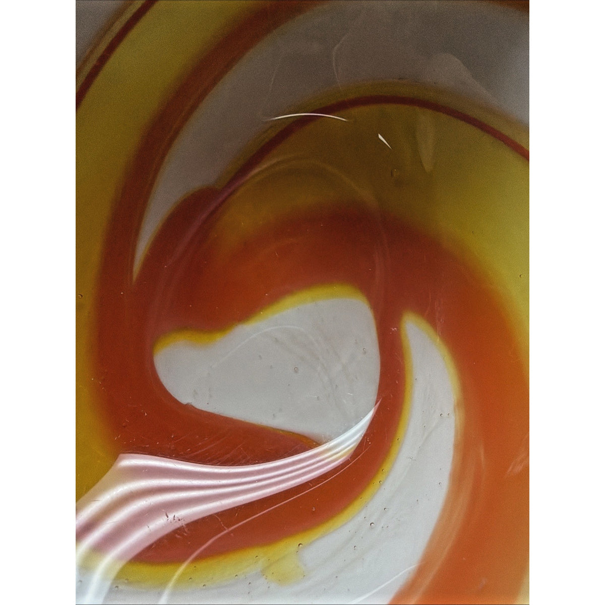 MCM Murano Art Glass Bowl Ashtray Abstract Freeform Cased Sommerso