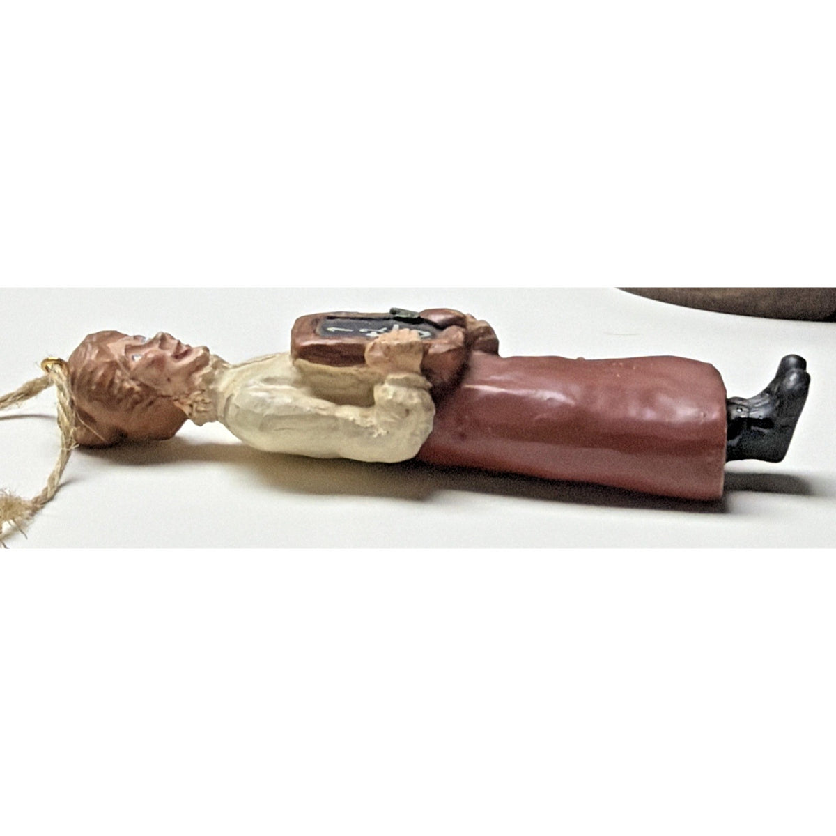 Folk Art Kurt S Adler Teacher Chalk Board Figurine Apple Christmas Ornament