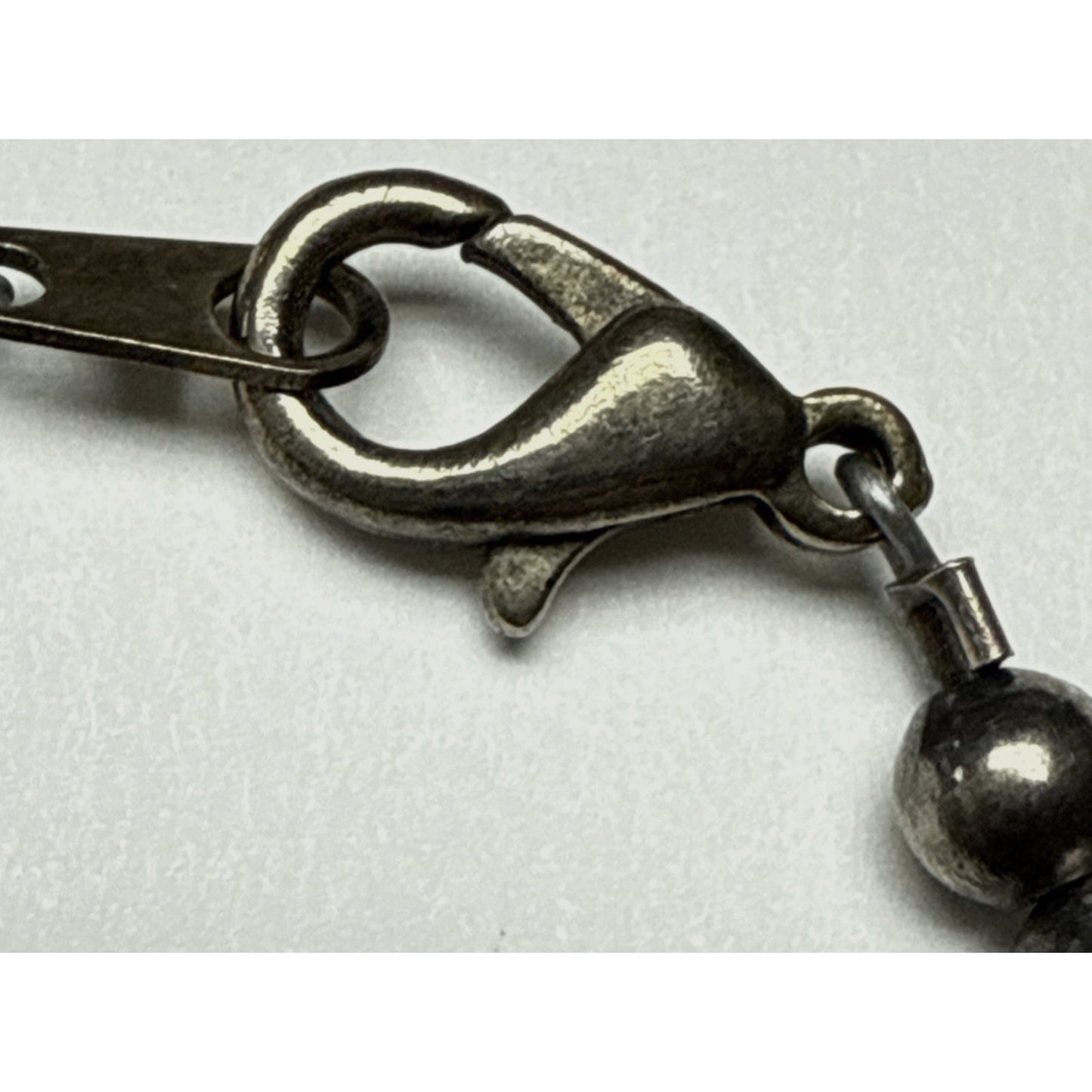 Vintage Twisted Liquid Silver Bead Ball Necklace