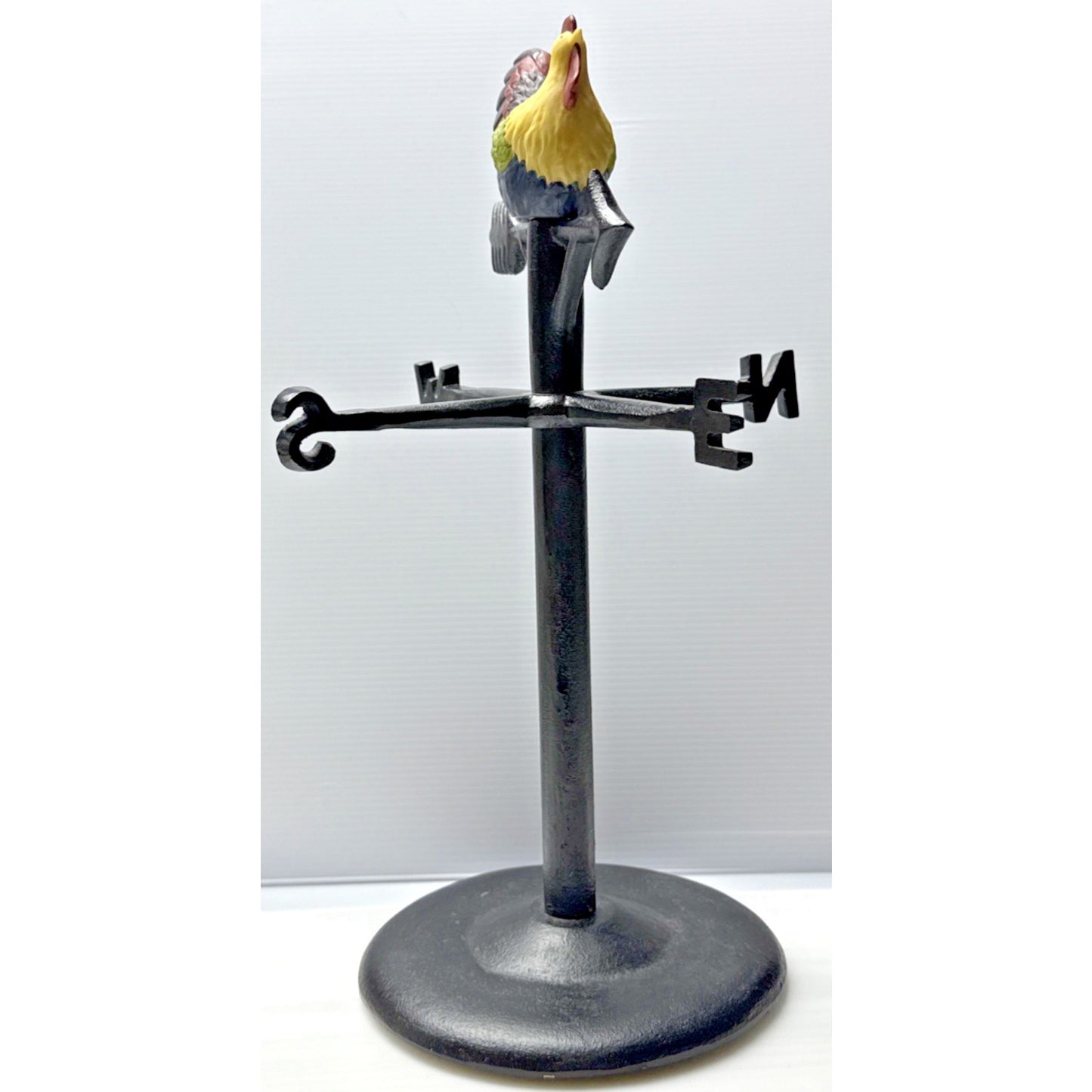 Vintage Susan Winget Cast Iron Rooster Weathervane Tabletop Farmhouse Chic