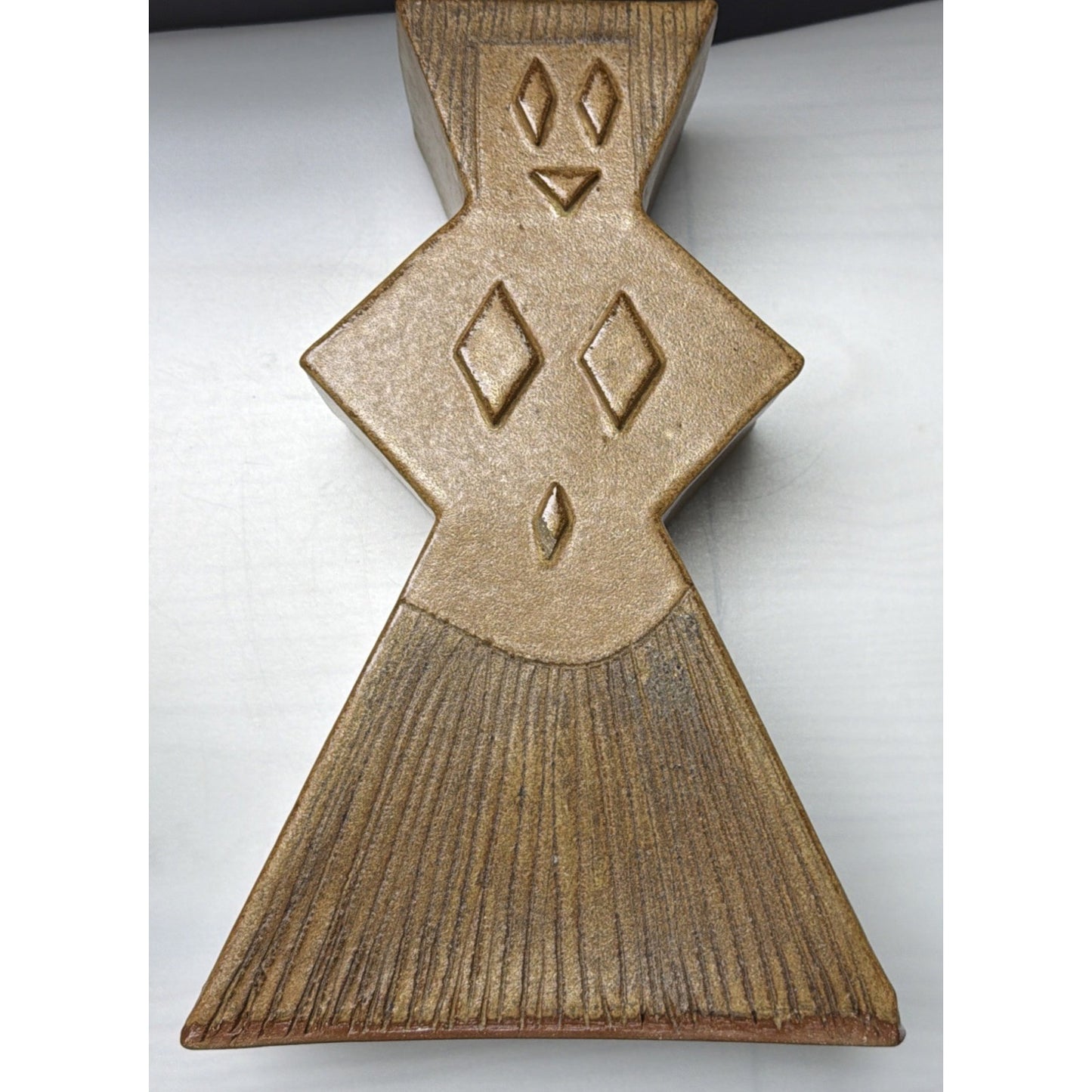 Native American Susan S Swanson Geometric Pottery Vase Sculptural Totemic As Is