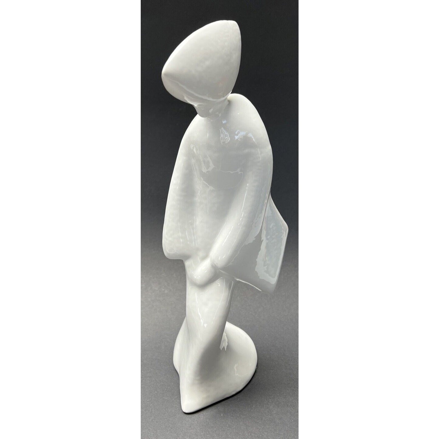 Vtg Blanc de Chine Awa Odori Dancer Sculpture Keiten Takahashi Porcelain Glazed