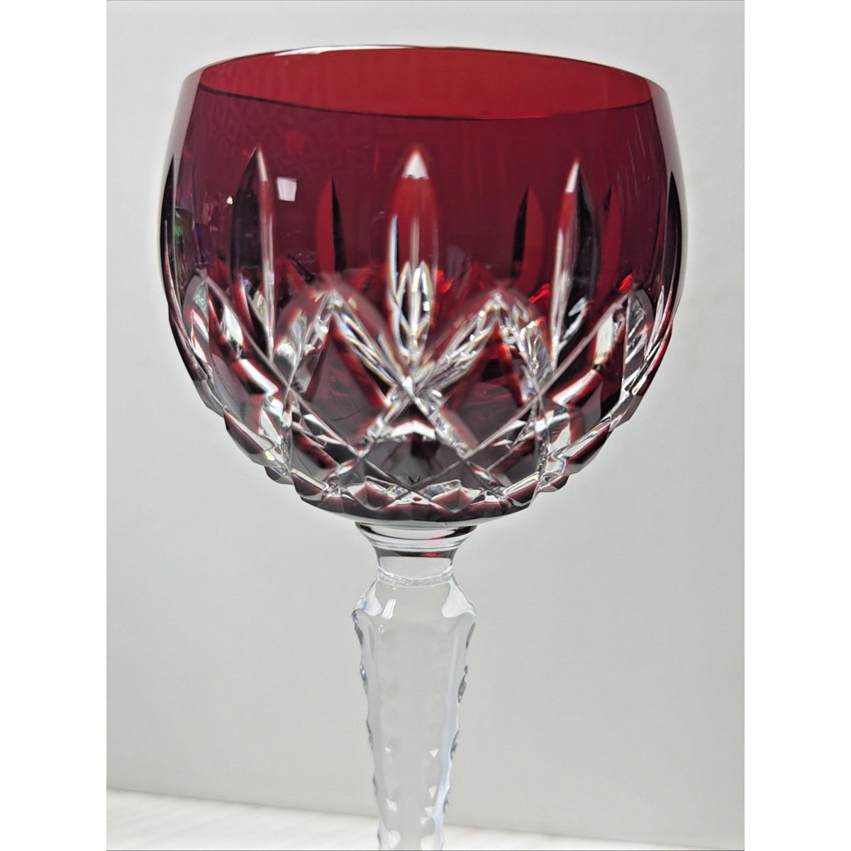 Vintage Lot of 4 Ajka Arabella Hock Crystal Wine Glass Cut To Clear