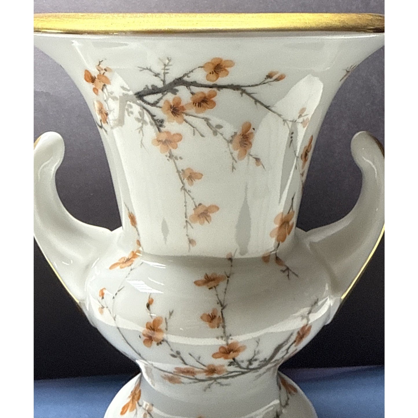 KPM Handarbeit Royal Porzellan Bavaria Trophy Vase Chinoiserie Asian Butterfly