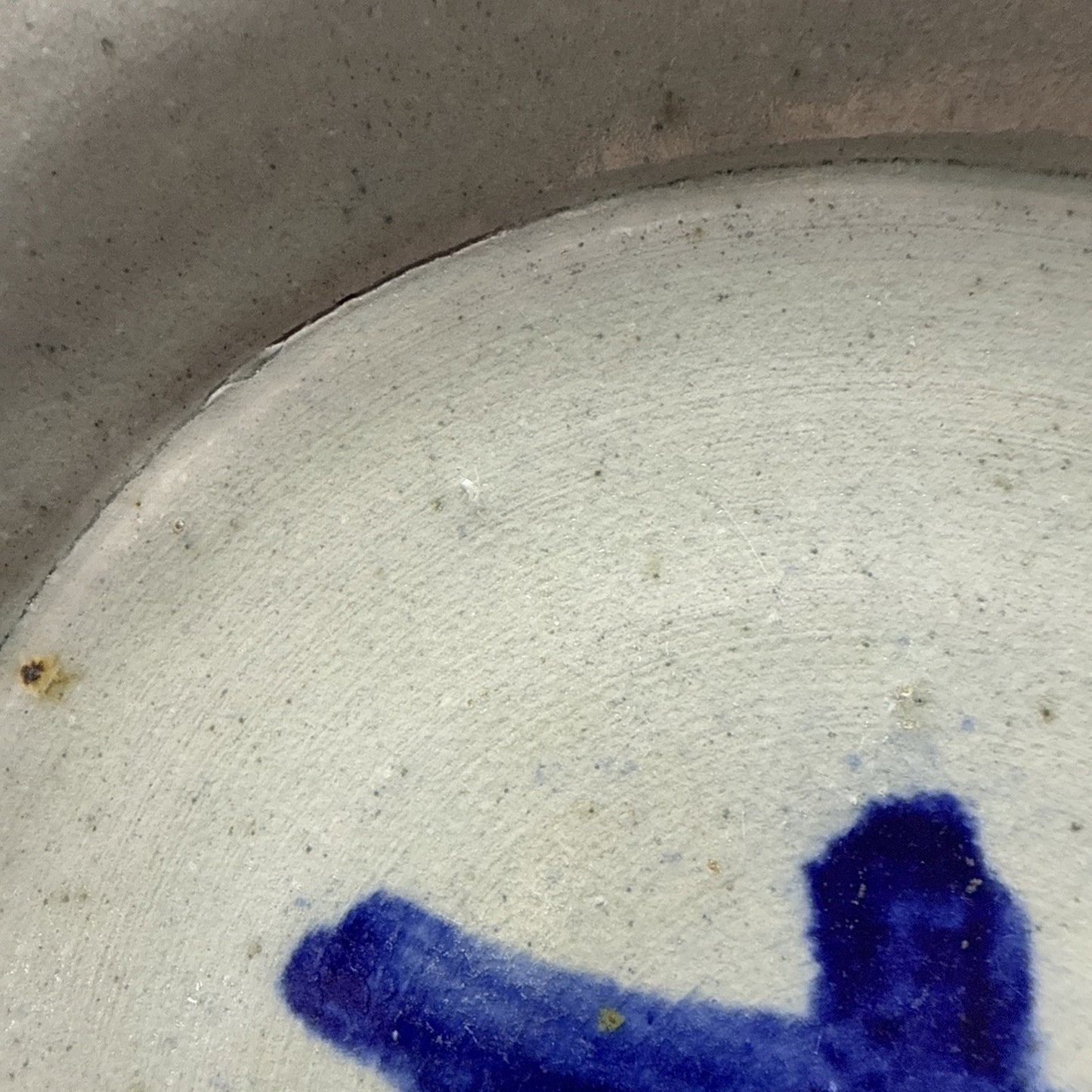 Vintage Lot of 2 HMN Art Pottery Star Platter Plate Bowls Stoneware Blue