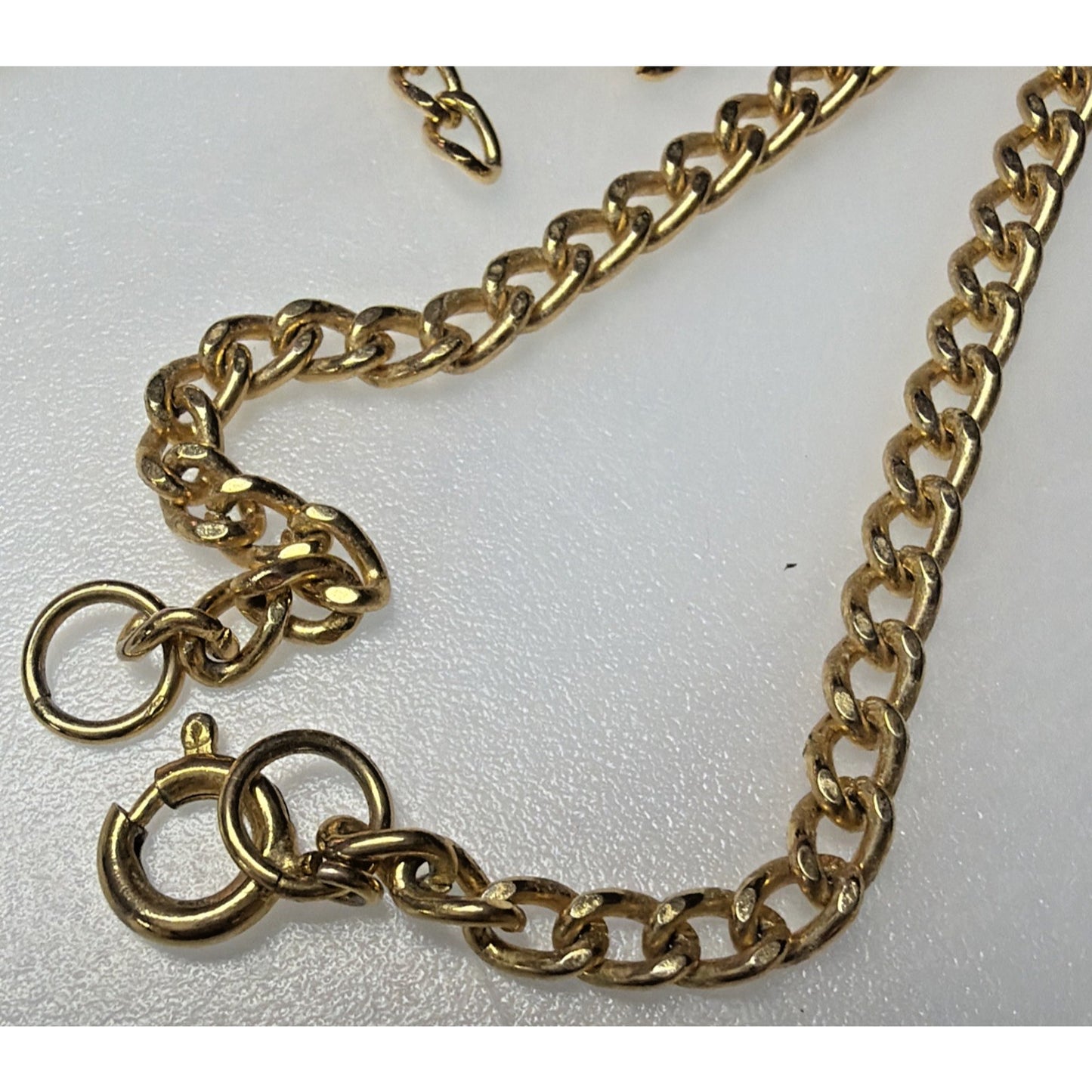 Vintage Gold Tone Brushed Leaf Waterfall Pendant Tassel Necklace