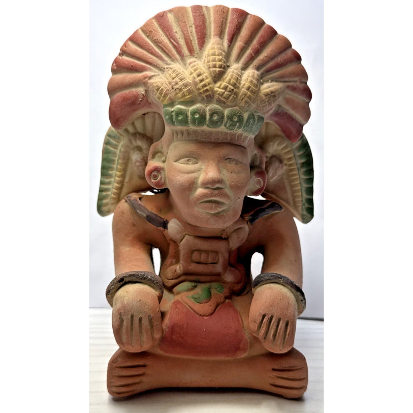 Vtg Hun Hunahpu Mayan Maize God Clay Sculpture Reproduction Autina 3955/6019