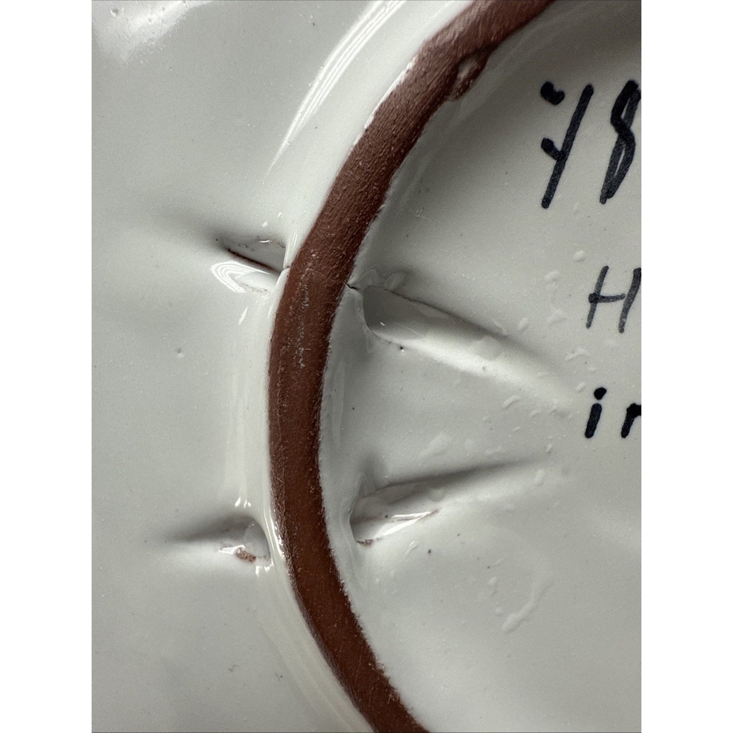 Vintage Graverens Norway Folk Art Pottery Plate Winter Skiing Girl 787 SD As-Is