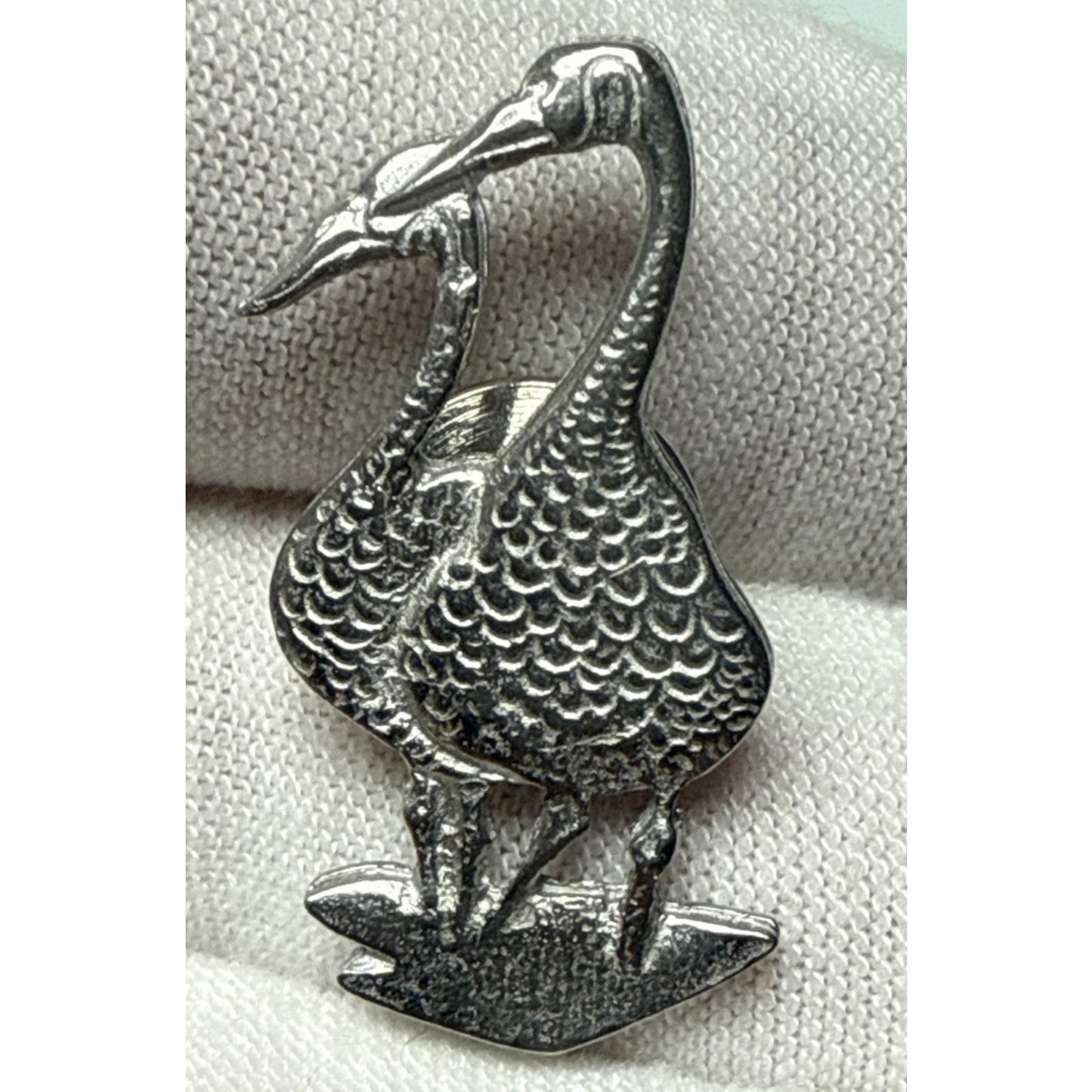 Vtg P Buckley Moss Kirk Stieff Pewter Geese Ducks Birds Pin Lapel Tie Tack