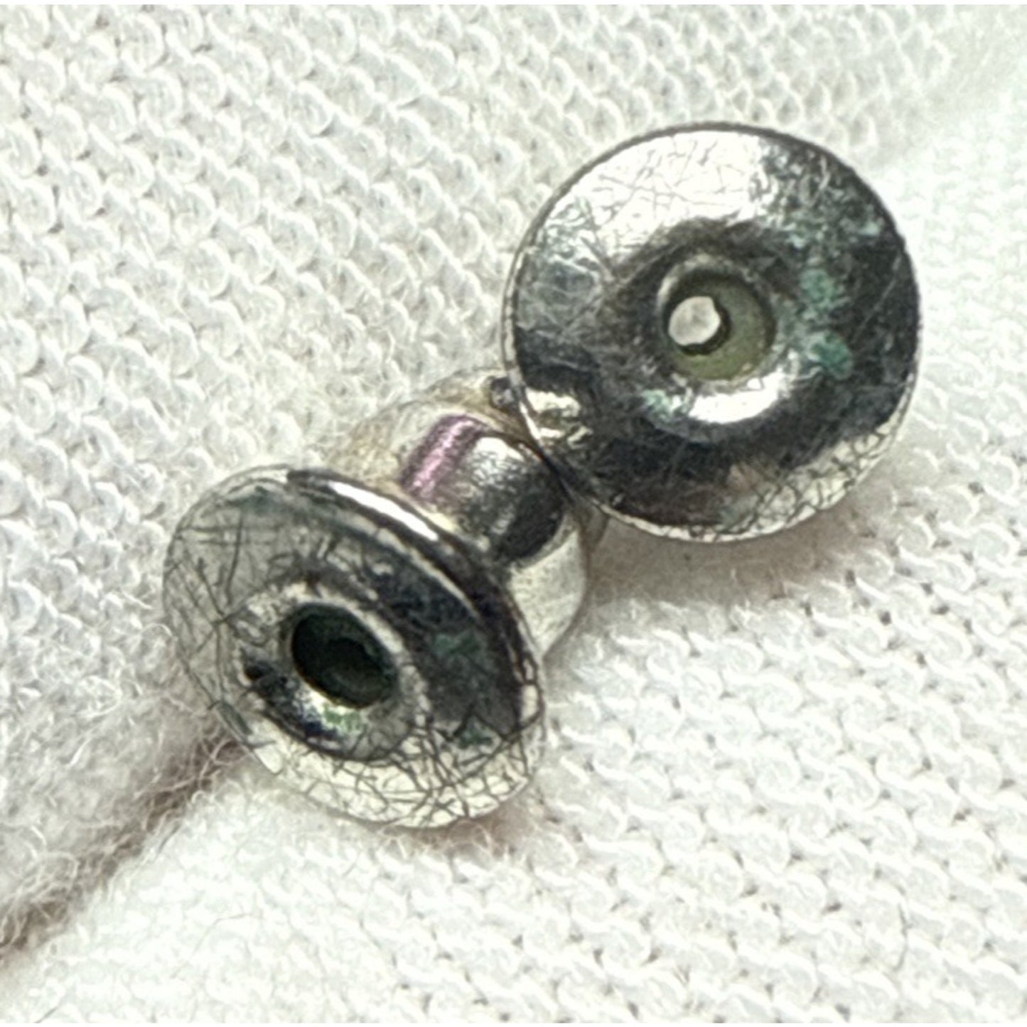 Vintage Gold Metal Flower Shaped Rhinestone Earrings Faux Diamond Wedding