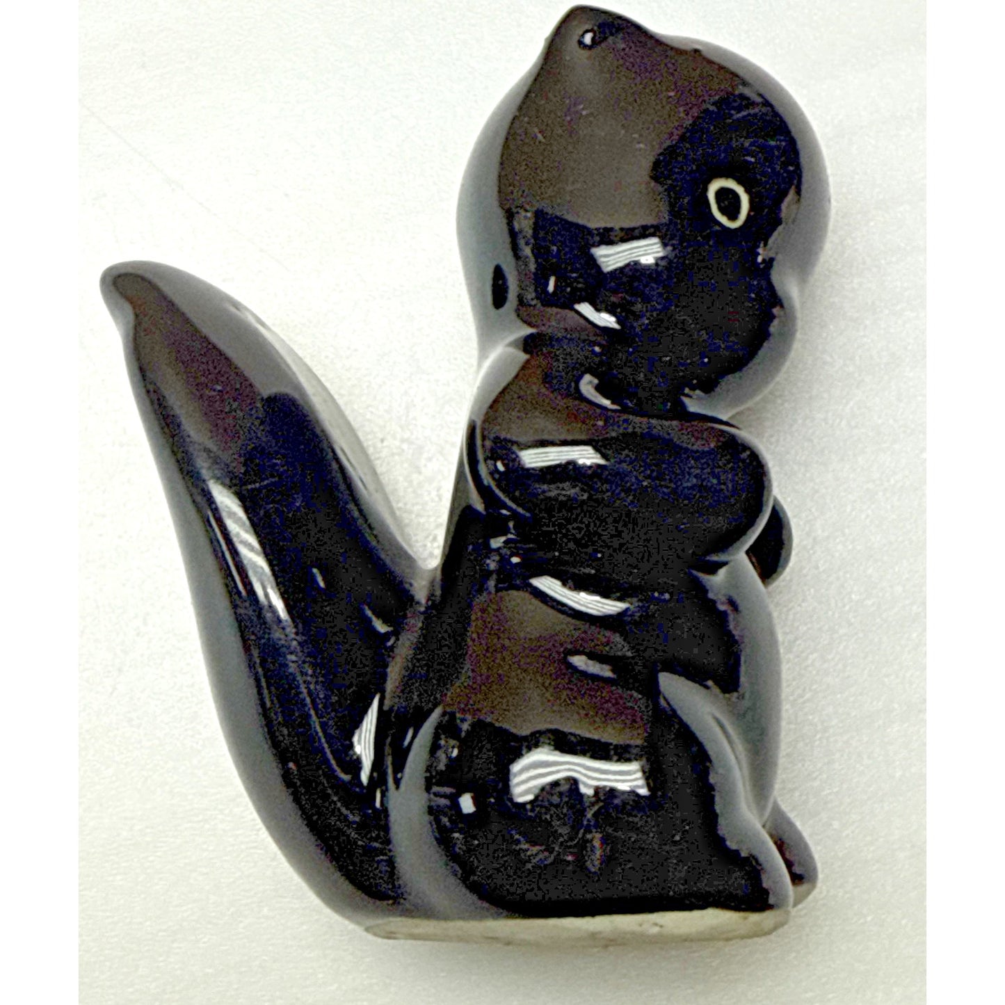 Vintage California Art Pottery Delee Black White De Skunk Stinkie Figurine