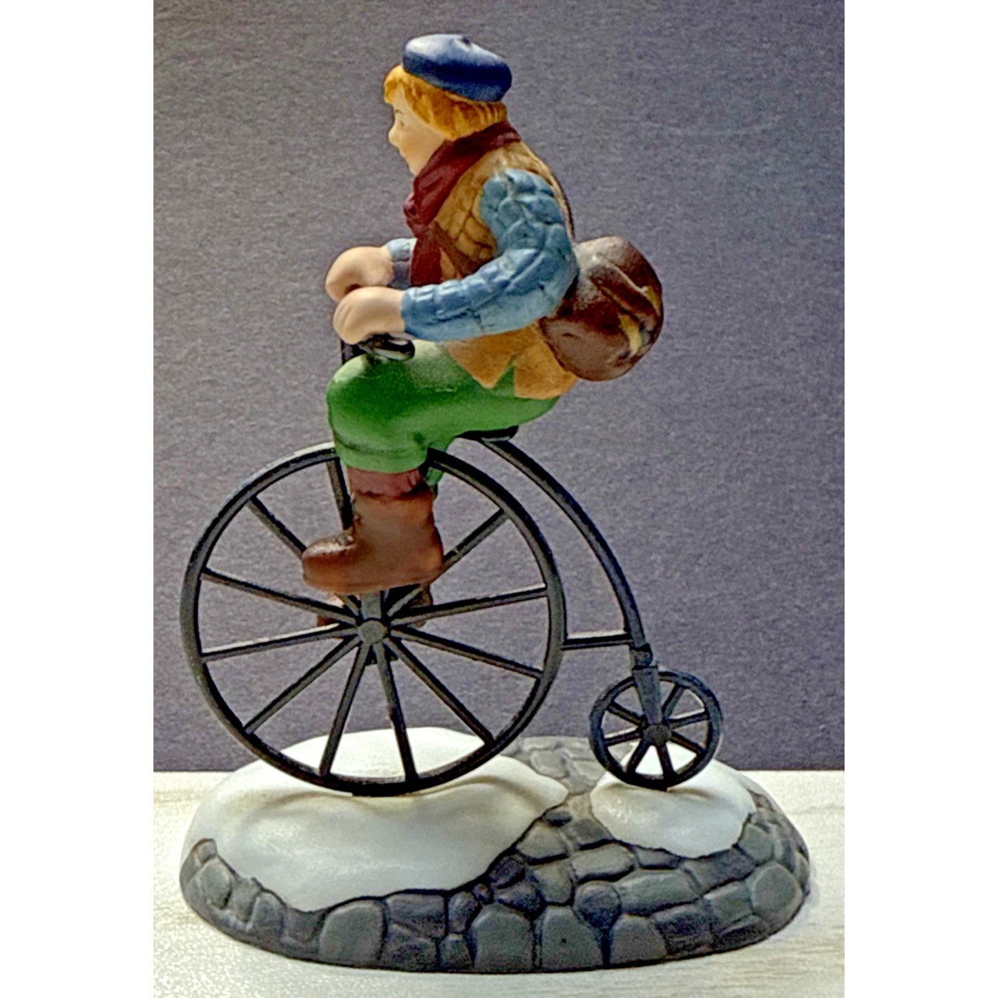Vintage Dept 56 New England Village Series Pennyfarthing Pedaling No Box