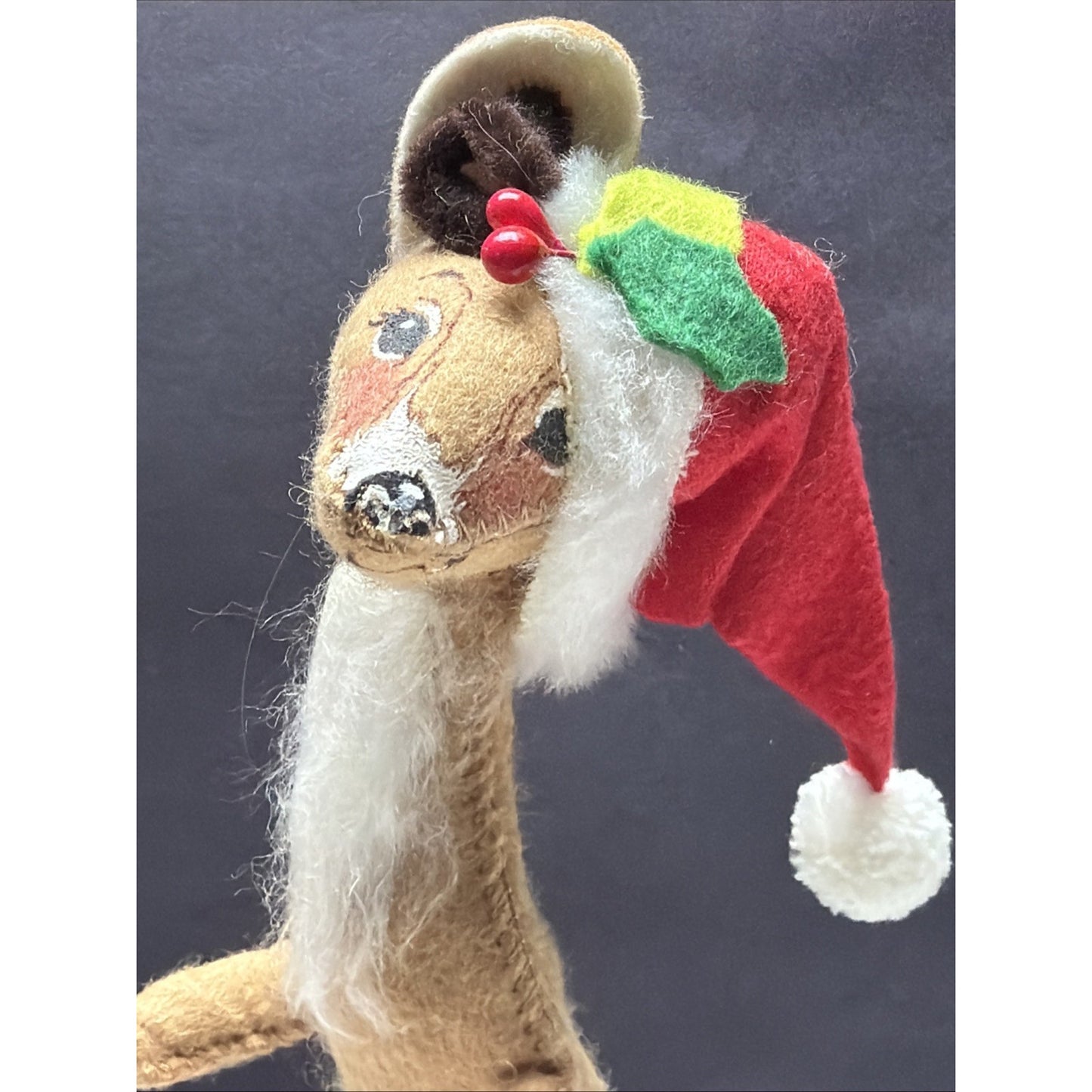 Vintage Annalee Doll Bendable Doe Holiday Christmas Figures Reindeer Deer Hat