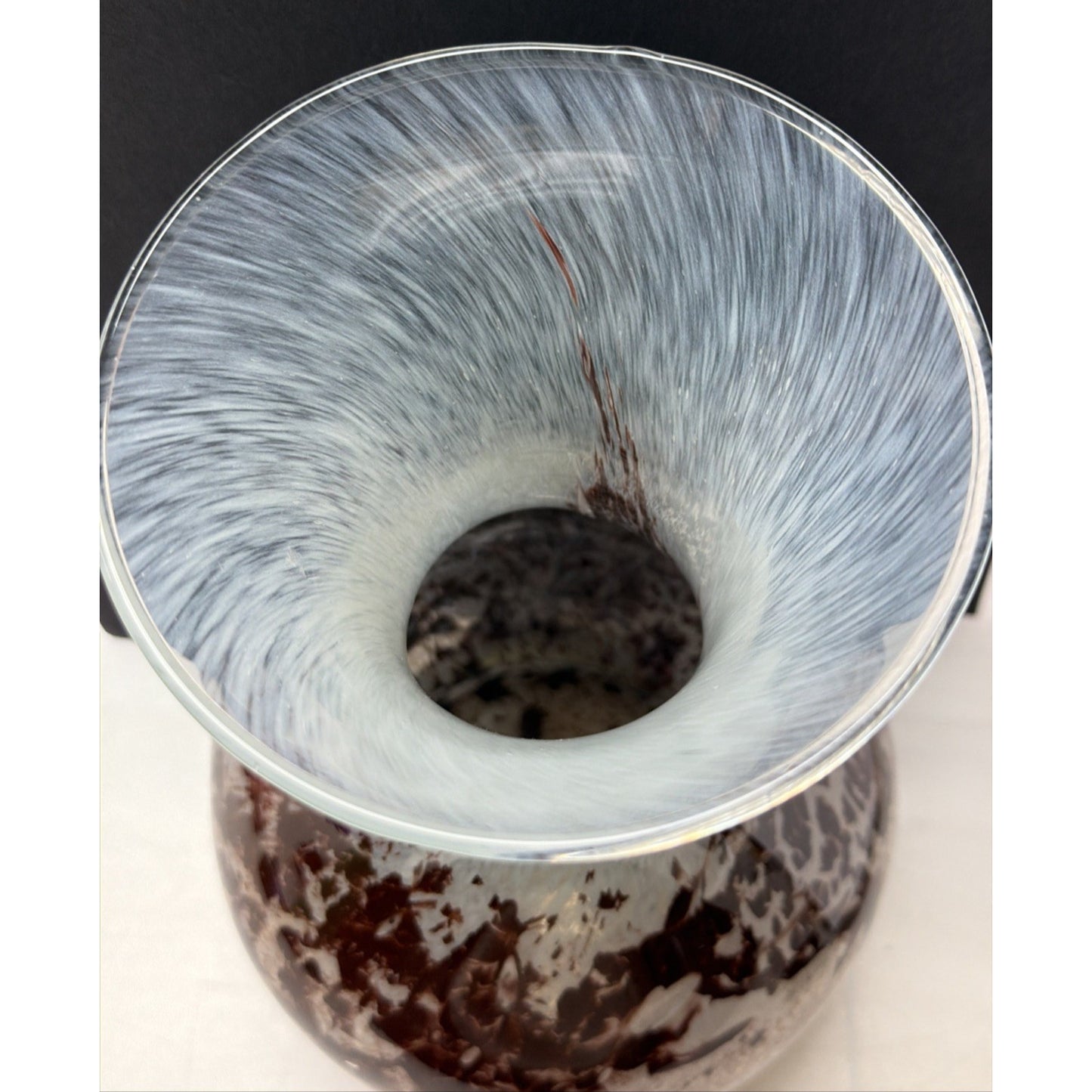 Contemporary Klodzko Poland Art Glass Vase Mozaik Mix Mosaic Abstract Mottled