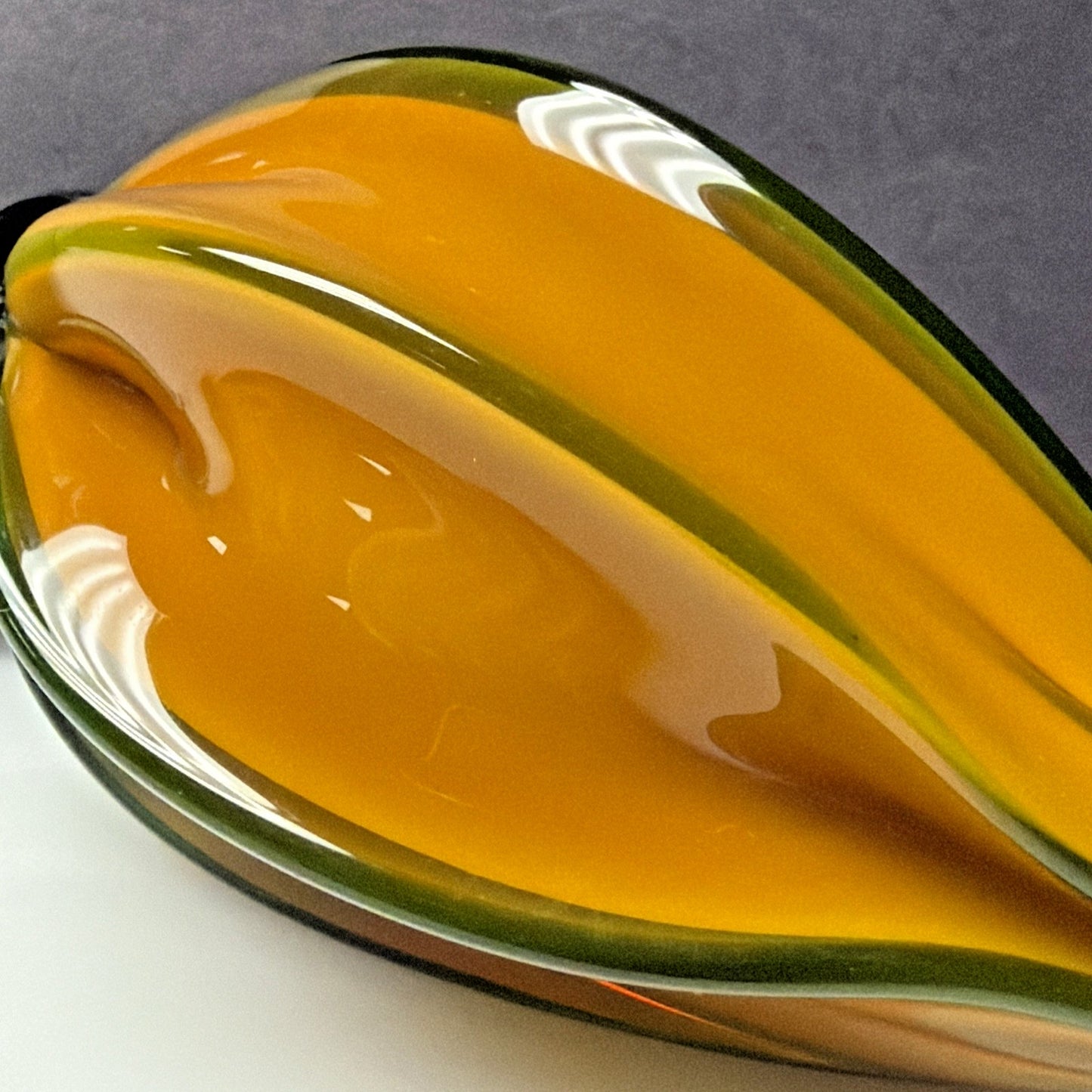 Vintage Murano Glass Star Fruit Squash Vegetable Paperweight Layered Applied