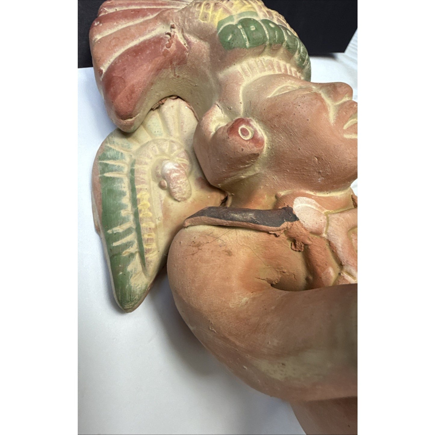 Vtg Hun Hunahpu Mayan Maize God Clay Sculpture Reproduction Autina 3955/6019