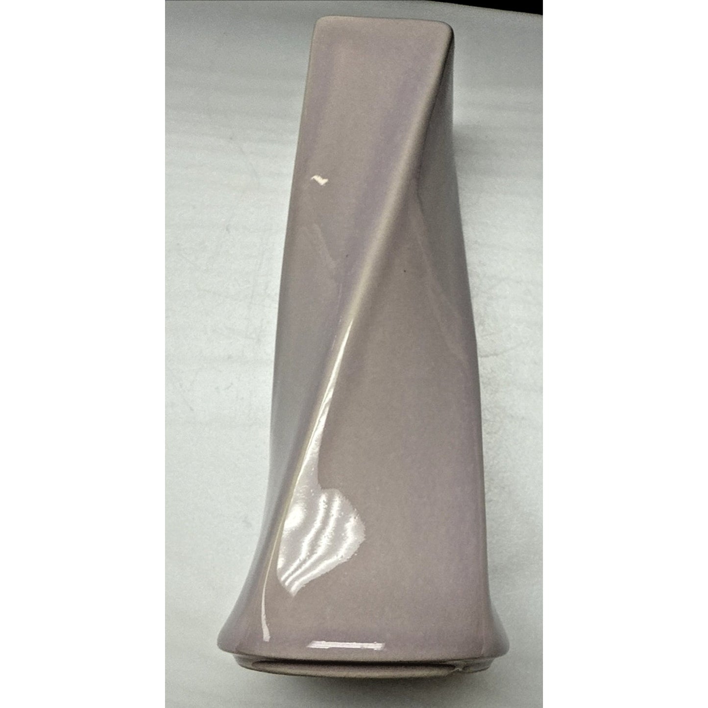 Vintage McCoy Pottery Ceramic Twisted Vase Lavender Pink 542 Candle Holder