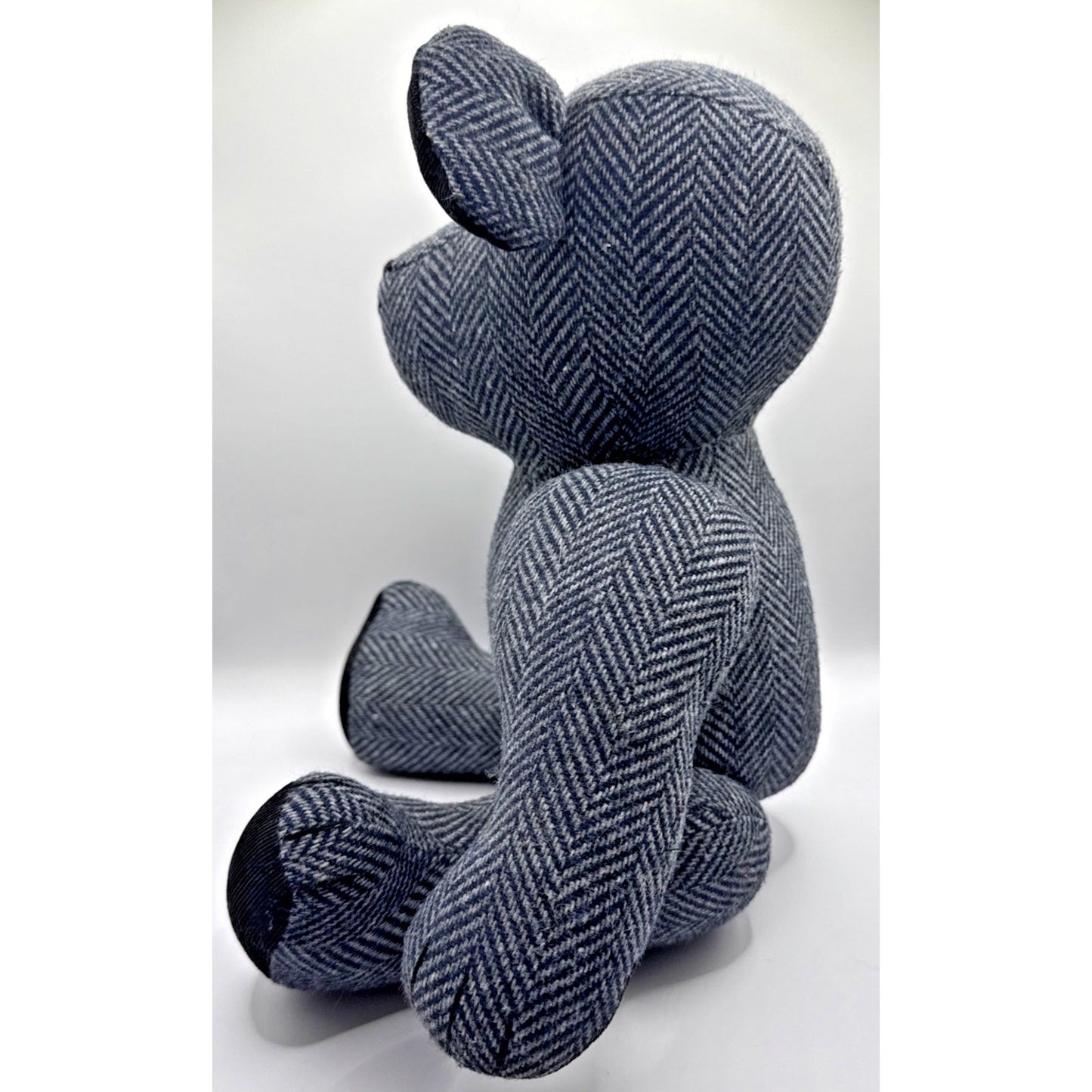 Handmade Tweed Teddy Bear Herringbone Jointed Corduroy Harris Read