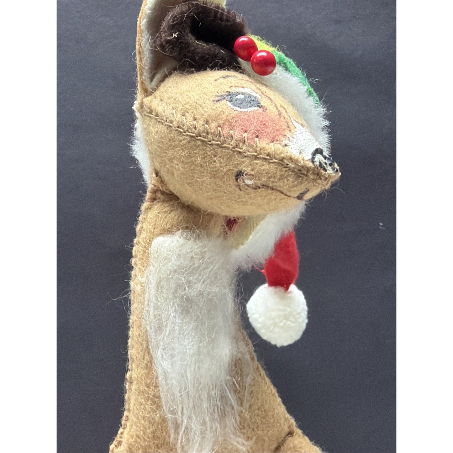 Vintage Annalee Doll Bendable Doe Holiday Christmas Figures Reindeer Deer Hat