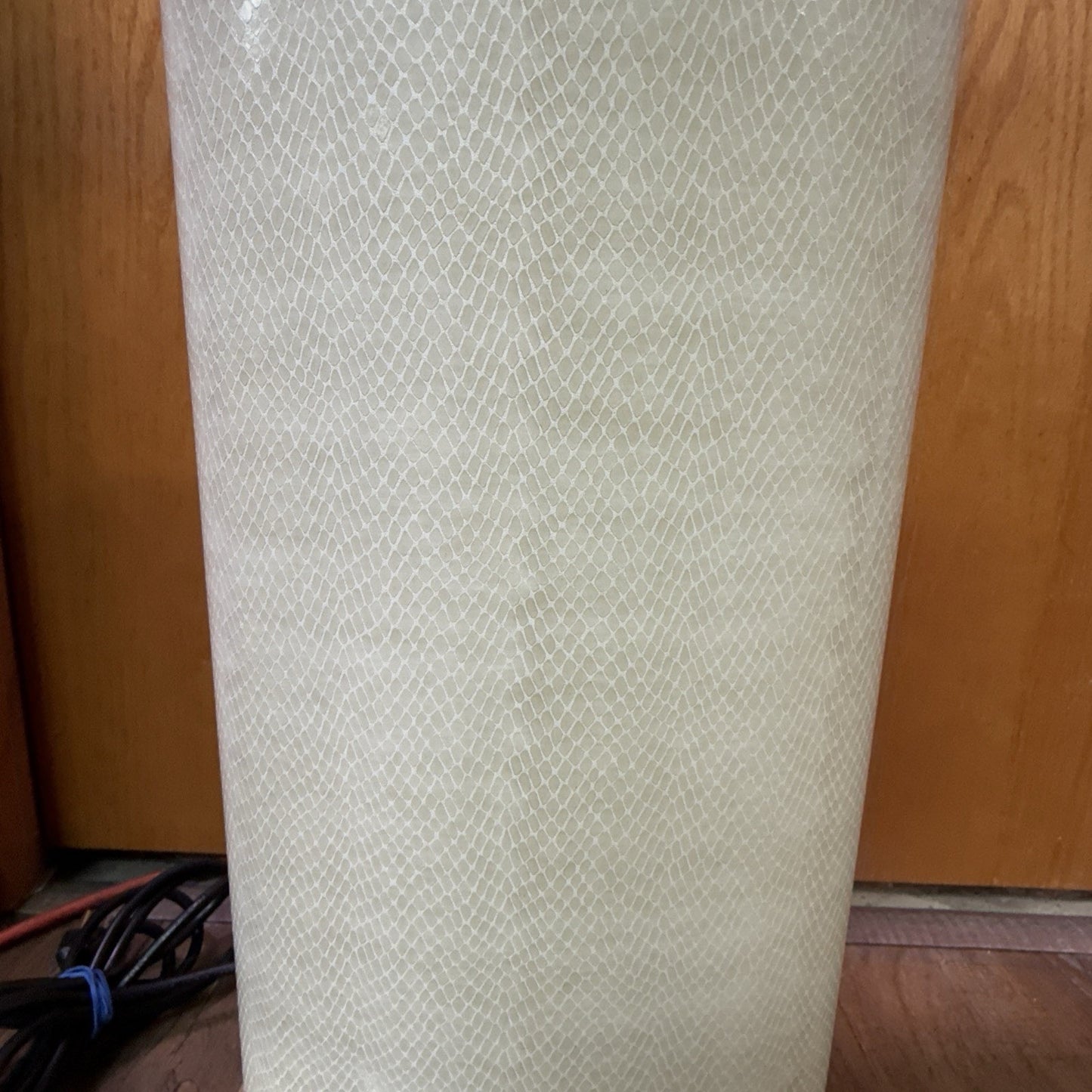 MCM Leather Snakeskin Lamp Push Button Double Light Push Button Plug In As Is