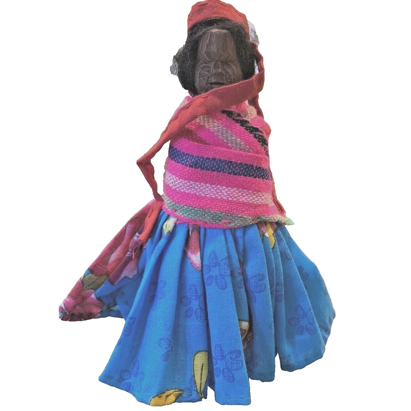 Vintage Hand Carved Wood Indian Doll Tarahumara Raramuri Mother And Child