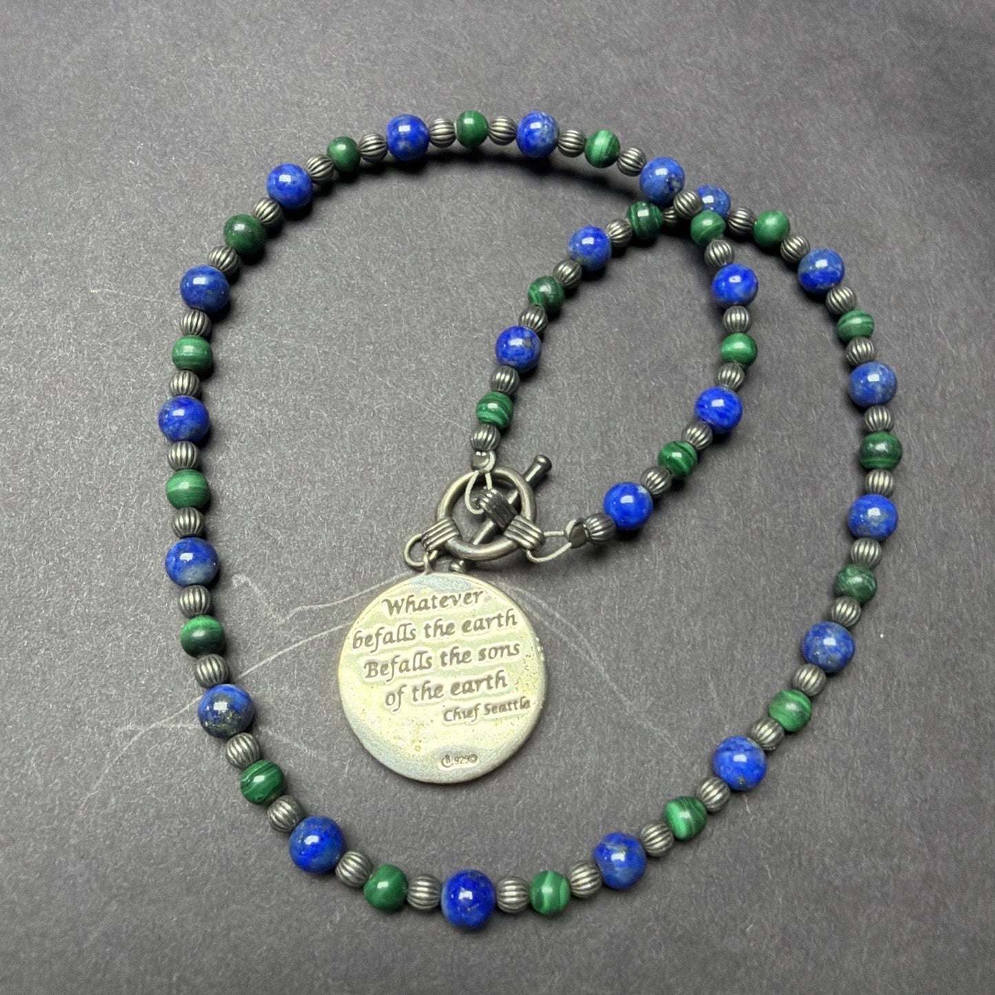 Carolyn Pollack Sterling Cross Pendant Inspirational Toggle Necklace Beaded