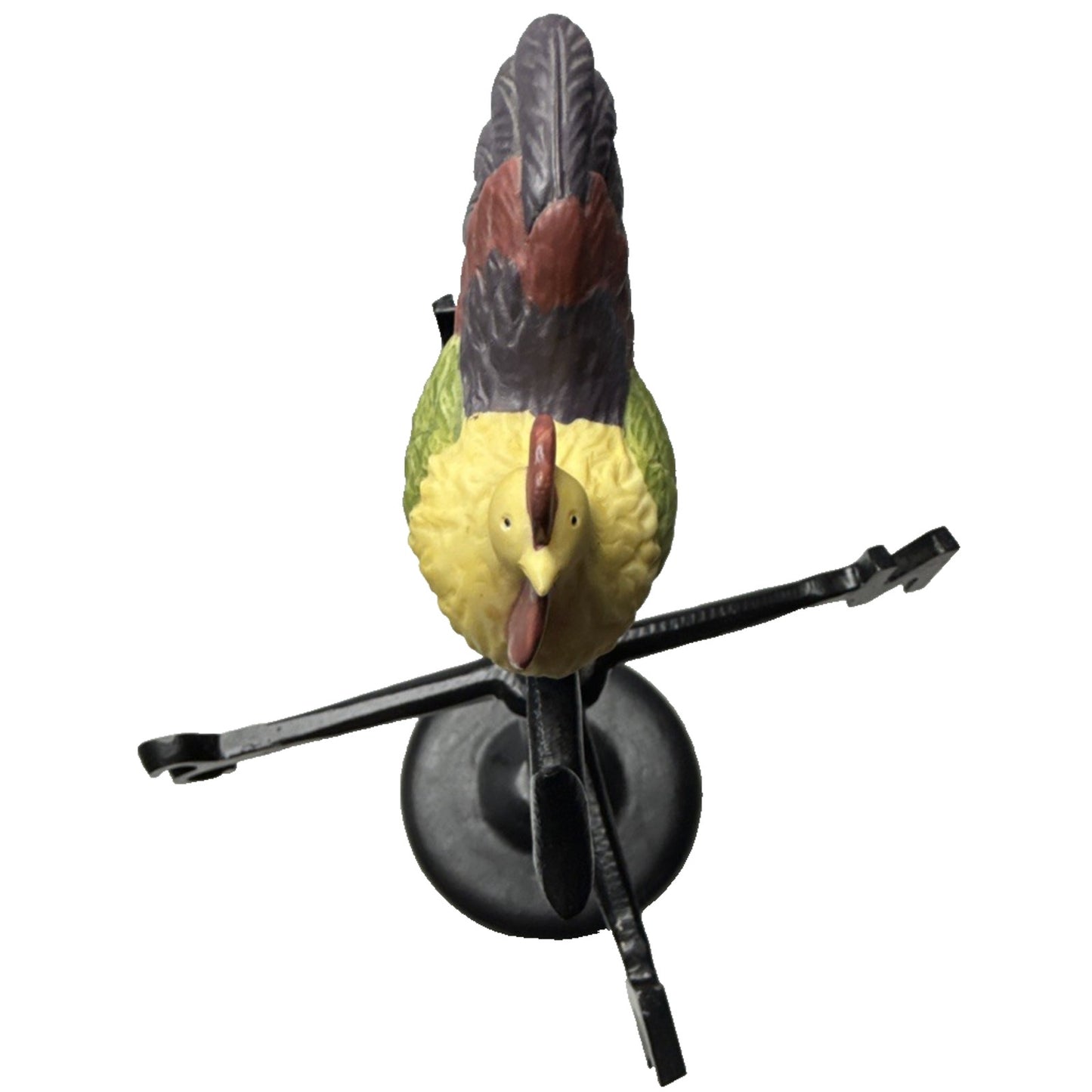 Vintage Susan Winget Cast Iron Rooster Weathervane Tabletop Farmhouse Chic