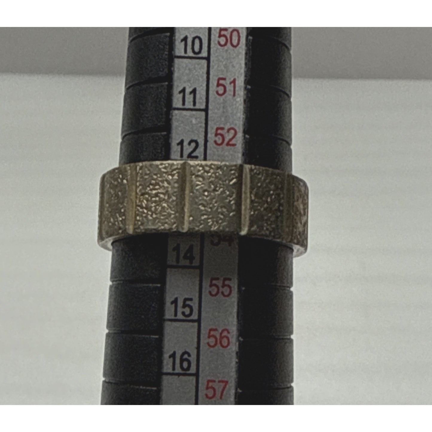 Vintage Uncas Cigar Band Ring Sz 7 Silver Gold Metal Ribbed As-Is