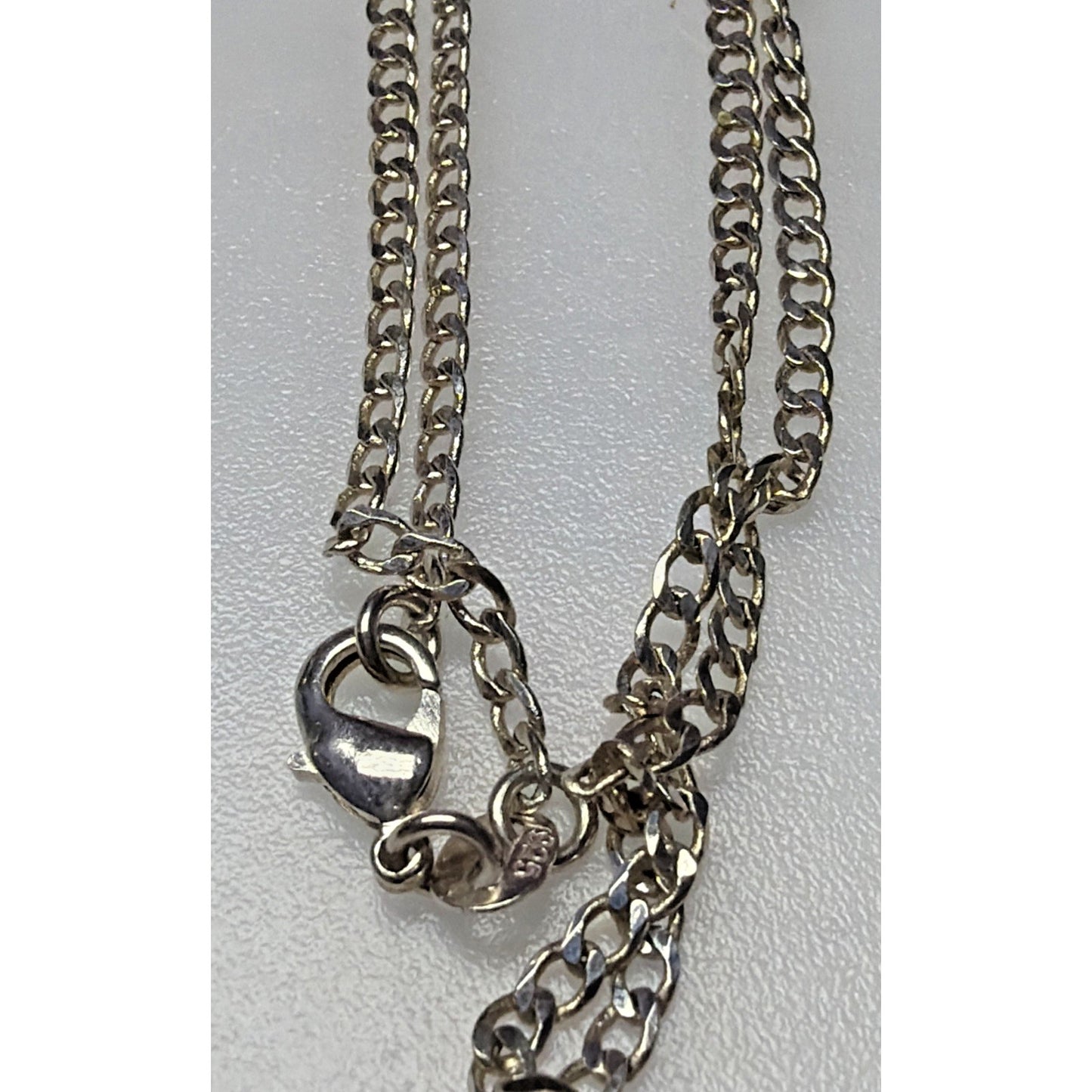 Vintage Sterling Silver 925 Cuban Chain Link Necklace 22 in 3.88 gram