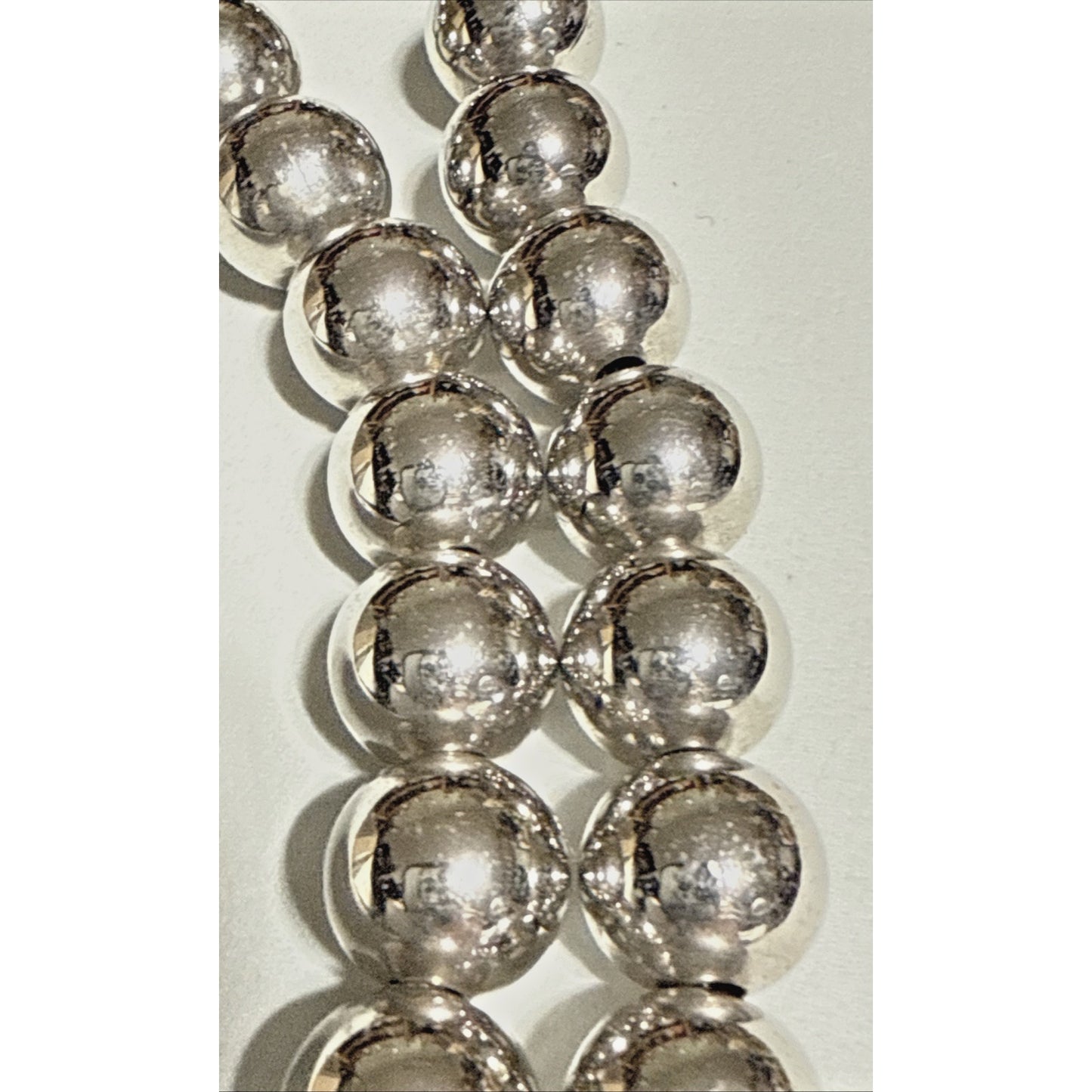 Vintage Vendome Jewelry Silver Ball Bead Necklace Chain Adjustable