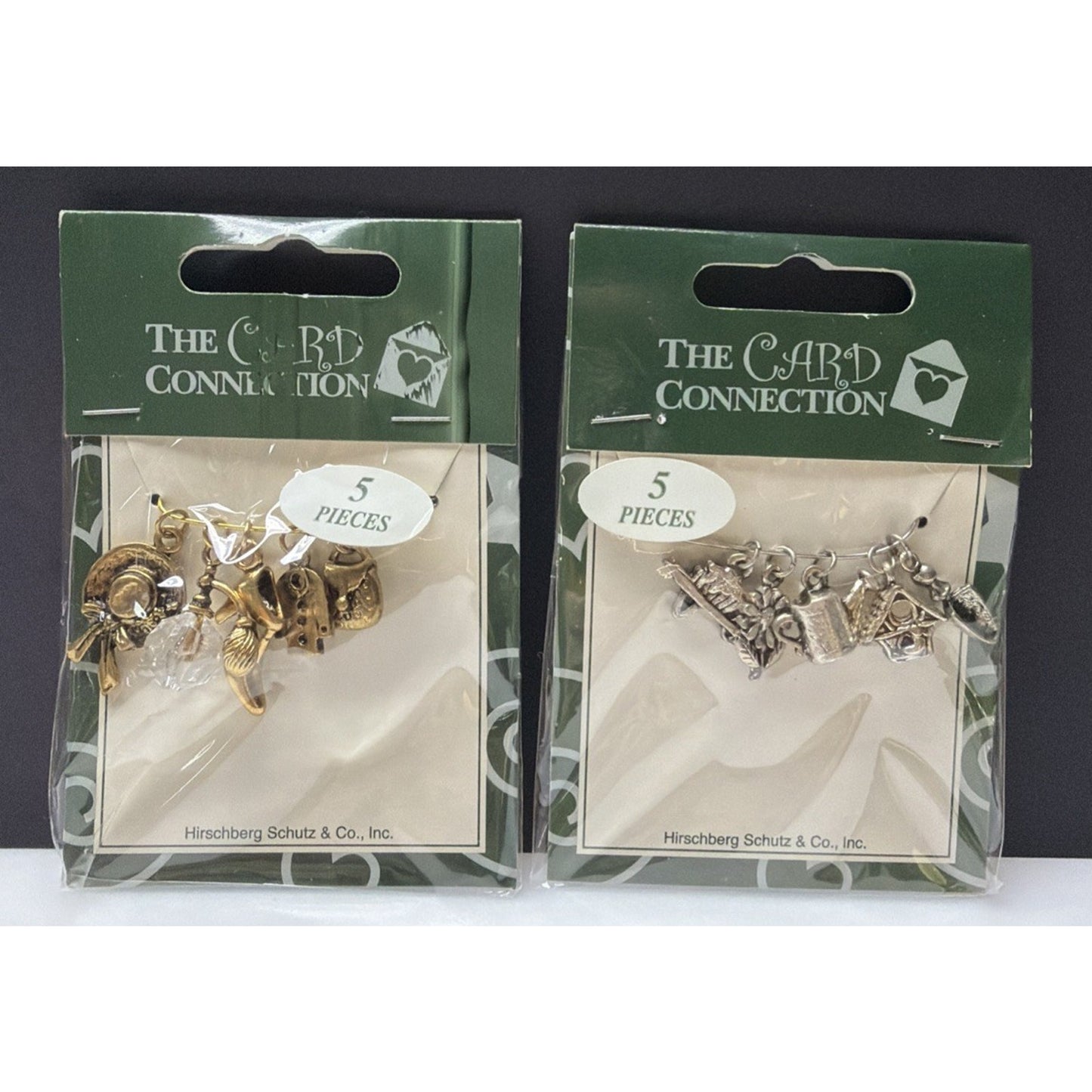 Card Connection Lot of 2 Decorative Elements Charms Pendants Hirschberg Schutz