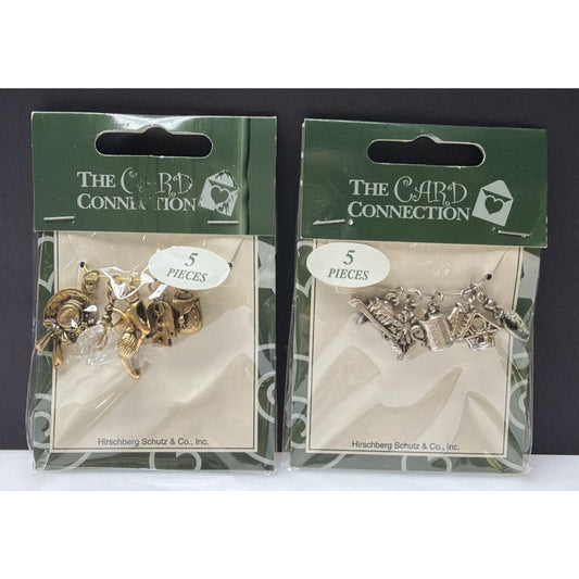 Card Connection Lot of 2 Decorative Elements Charms Pendants Hirschberg Schutz