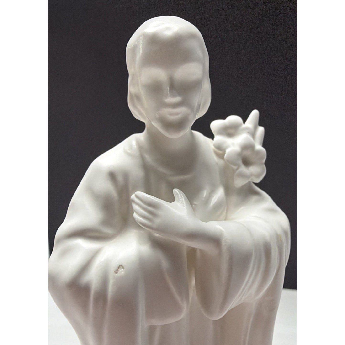 Vintage Enesco Imports Japan White Porcelain St Joseph Statue Religious As Is